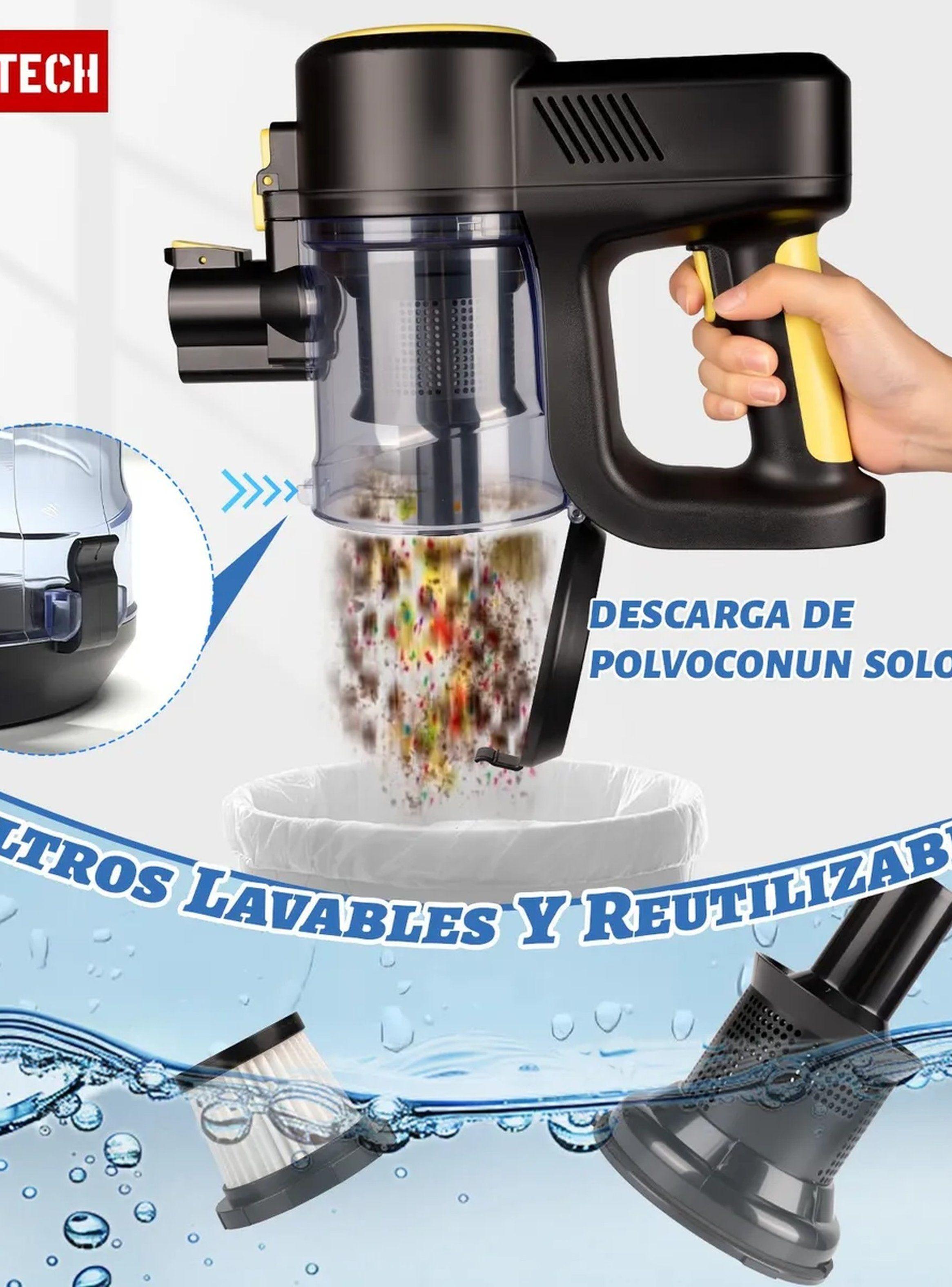 Aspiradora Sin Cable 12KPa Potencia Succión Filtro HEPA-8