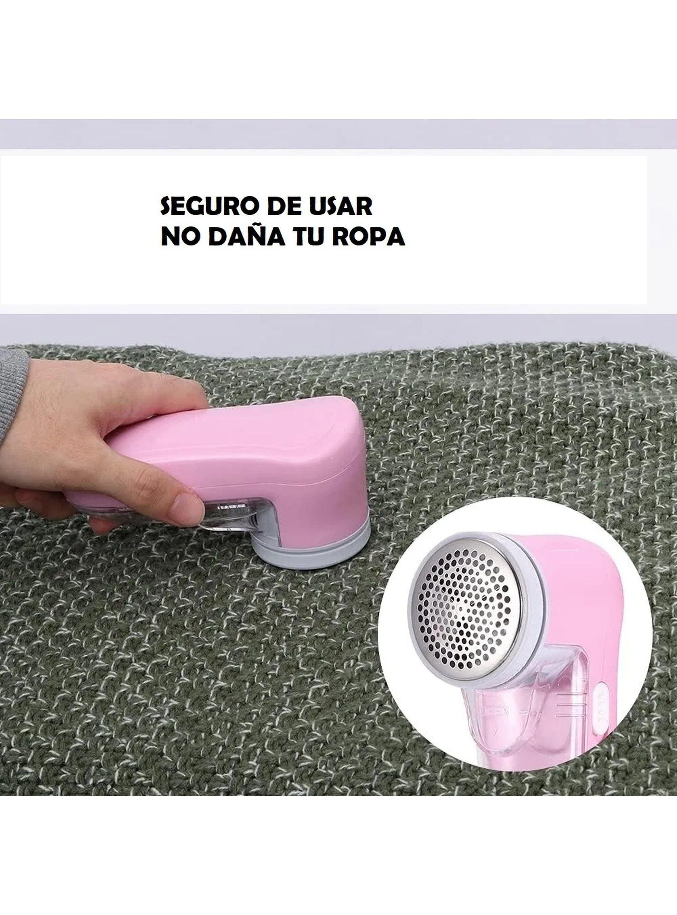 Quitapelusas Eléctrico Portátil Rosa Tres Hojas Seguro Para Ropa-2
