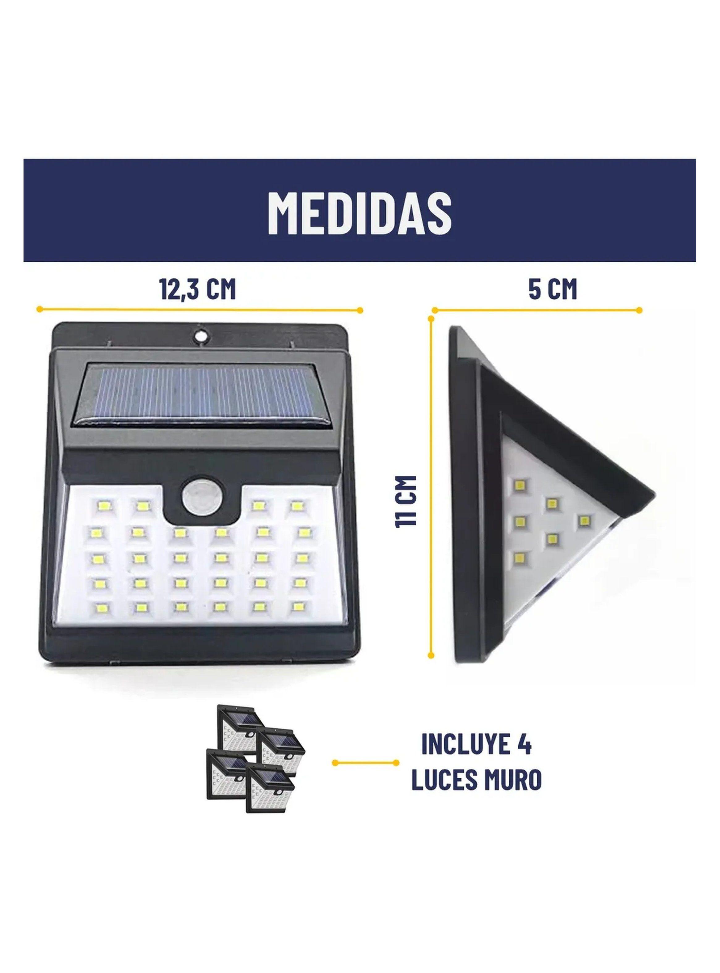 Lámpara Solar LED Exterior IP44 Con Sensor de Movimiento-3