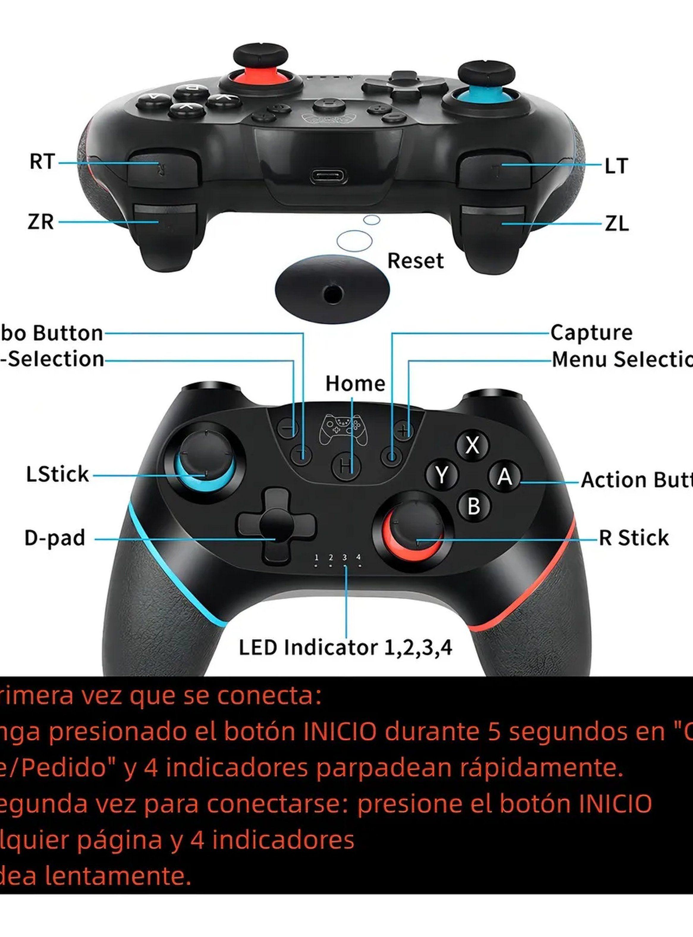 Controlador Inalámbrico Bluetooth Multiplataforma Negro-5