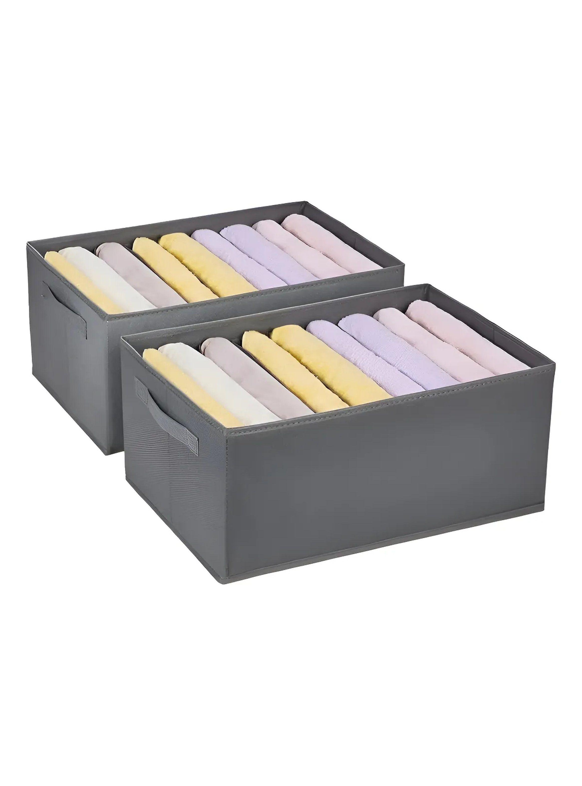 Cajas Organizadoras de Tela Plegables con Divisiones Ajustables-0