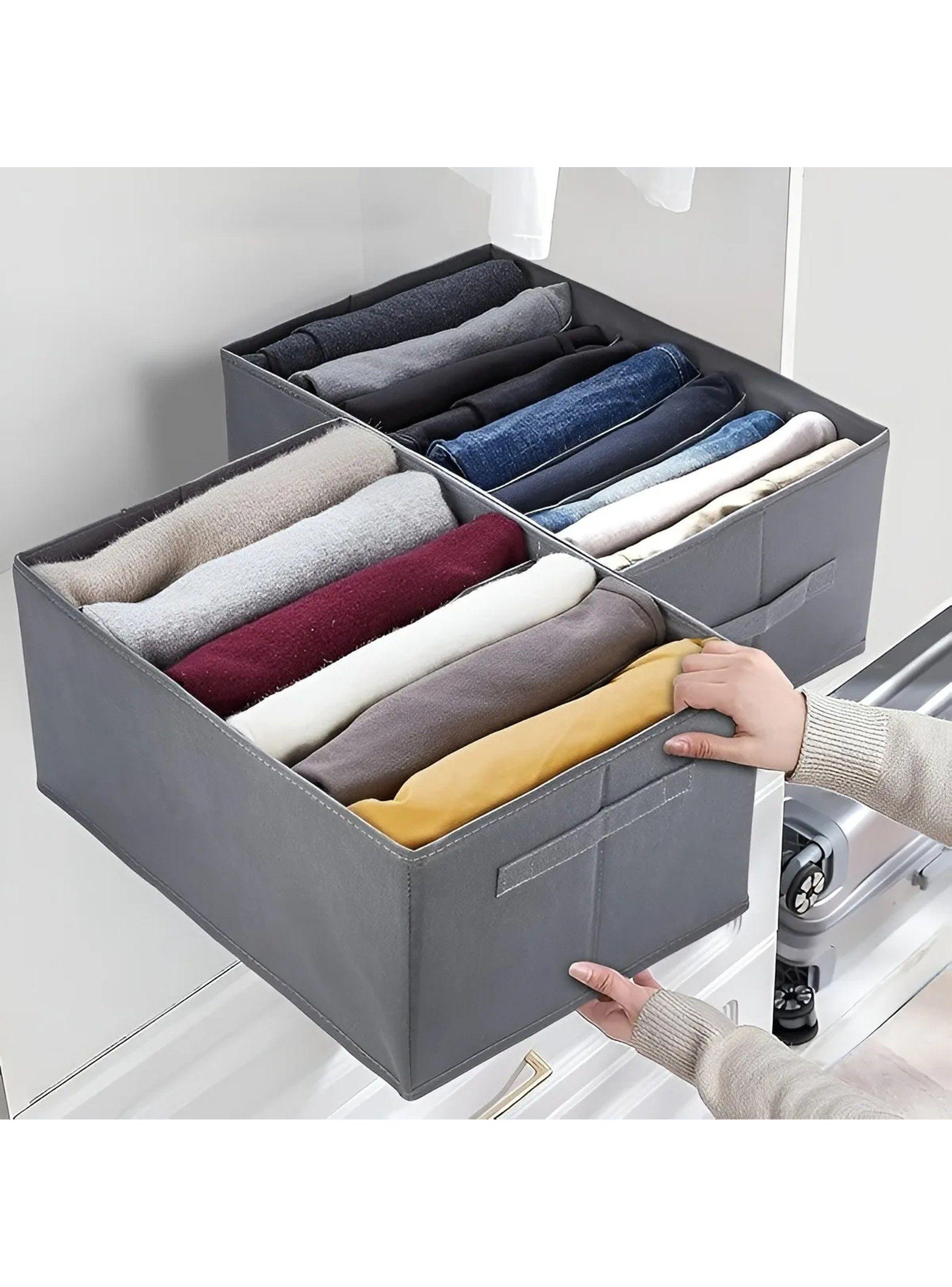 Cajas Organizadoras de Tela Plegables con Divisiones Ajustables-1