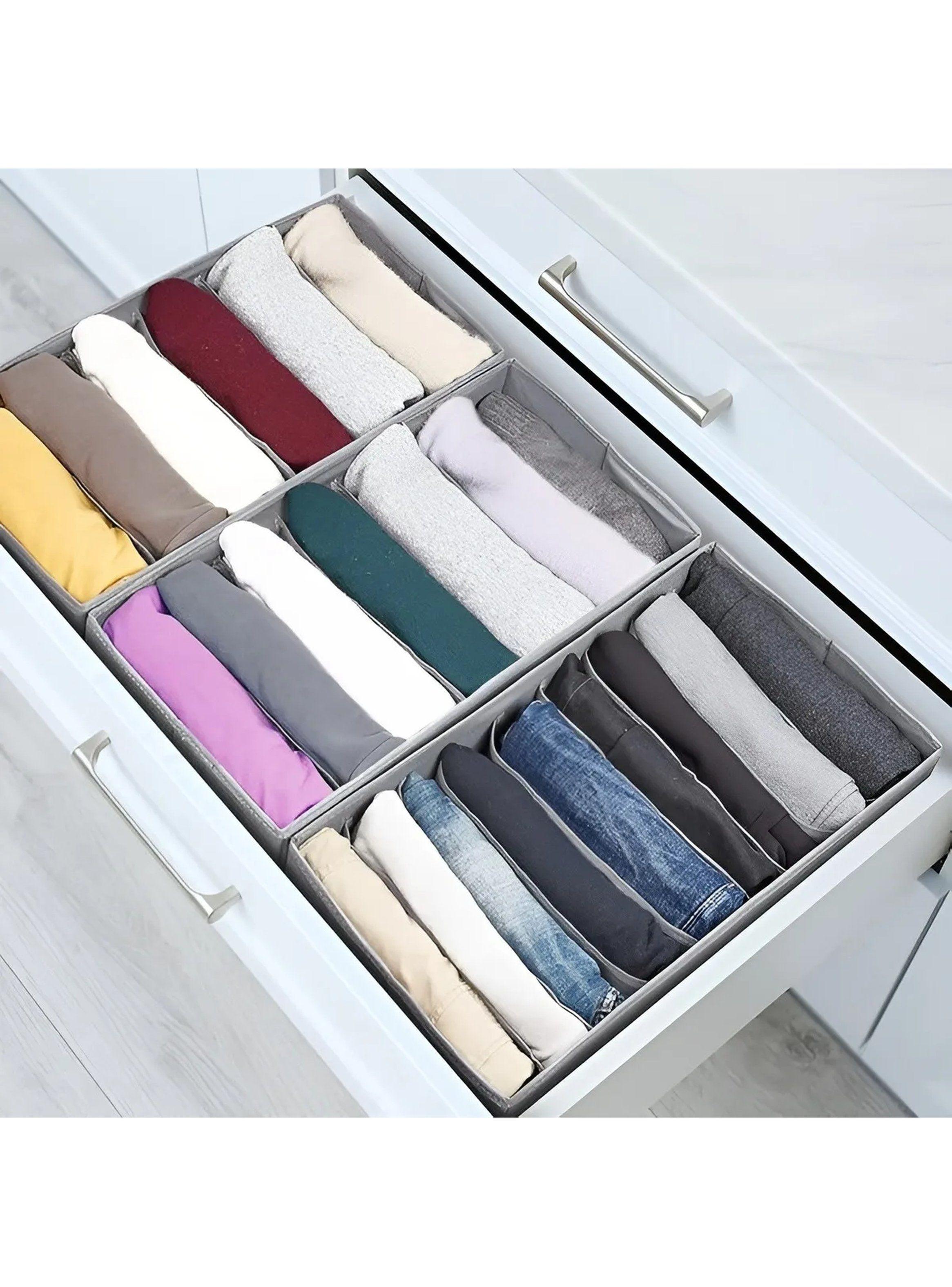 Cajas Organizadoras de Tela Plegables con Divisiones Ajustables-3