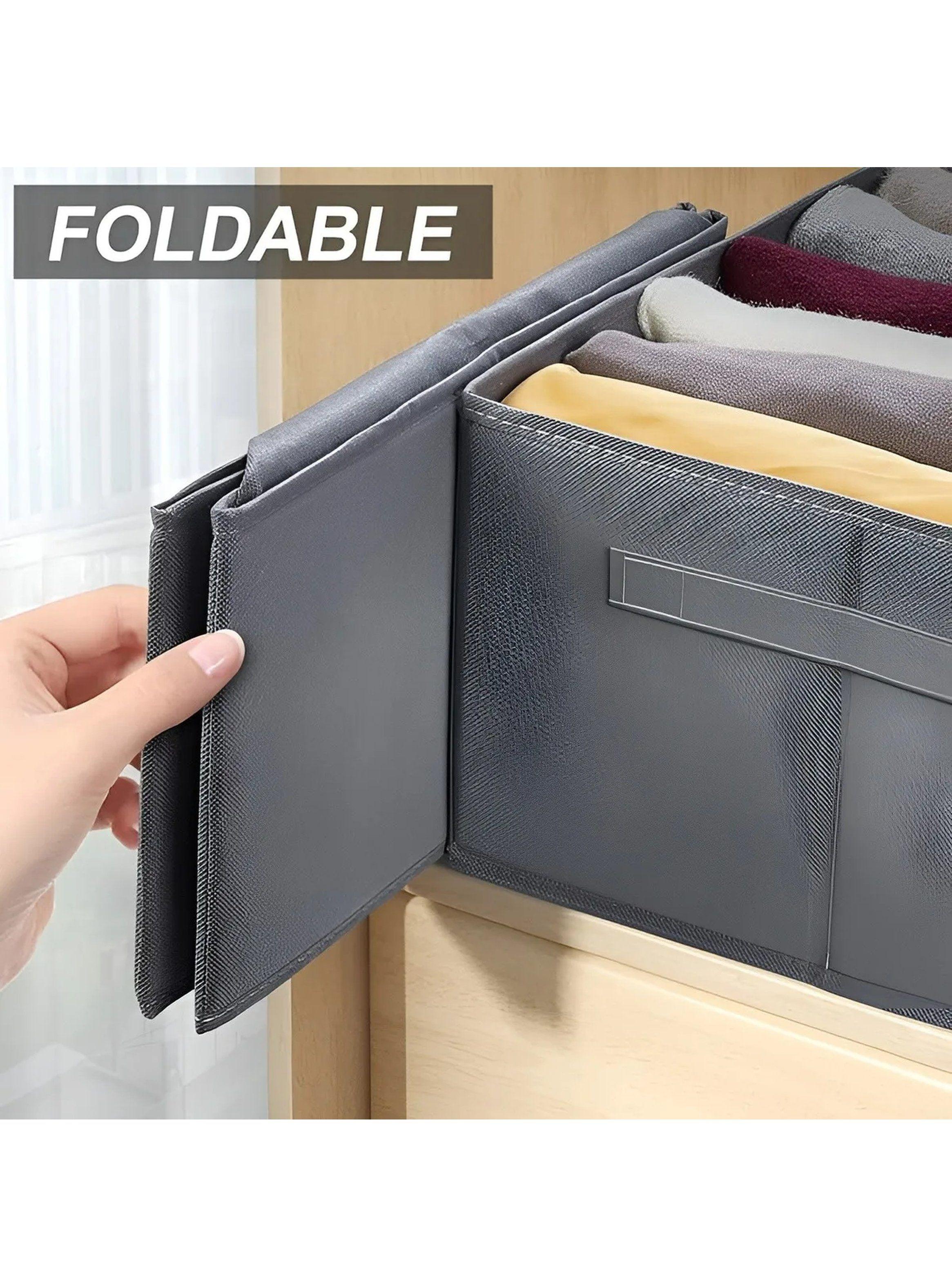 Cajas Organizadoras de Tela Plegables con Divisiones Ajustables-4