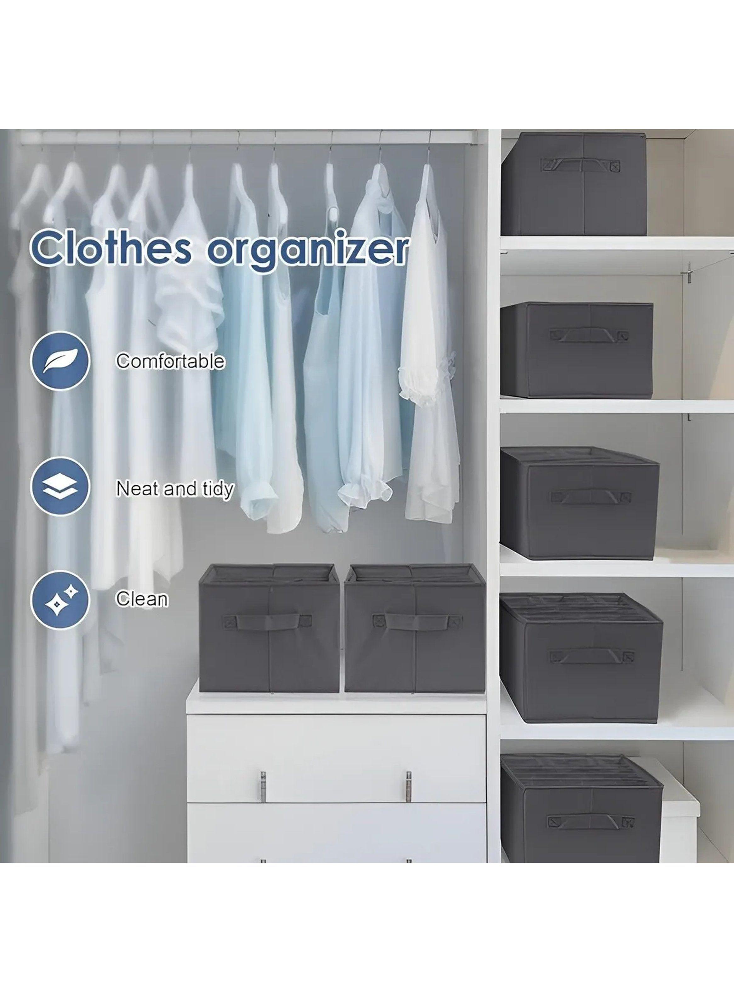 Cajas Organizadoras de Tela Plegables con Divisiones Ajustables-5