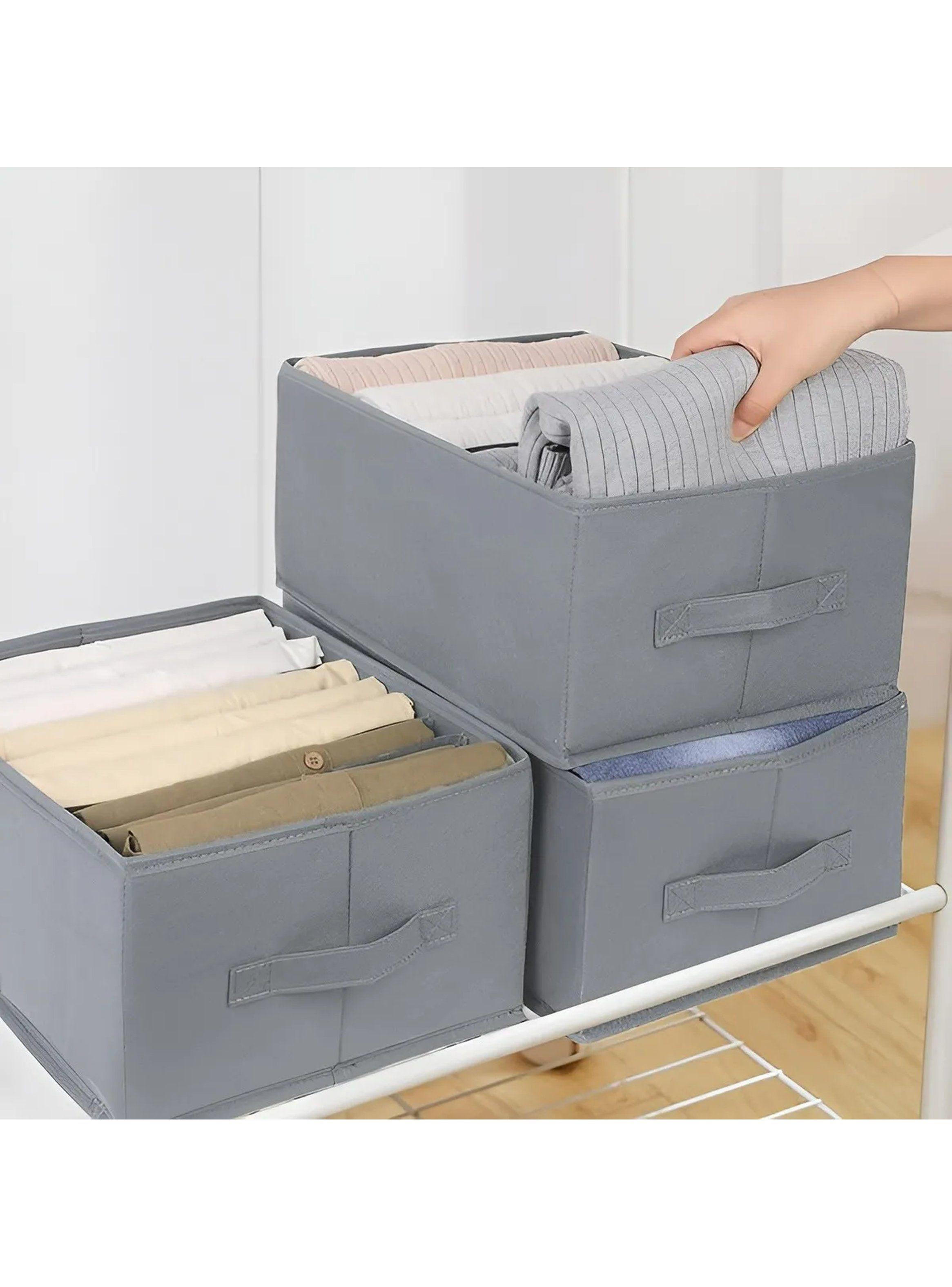 Cajas Organizadoras de Tela Plegables con Divisiones Ajustables-8