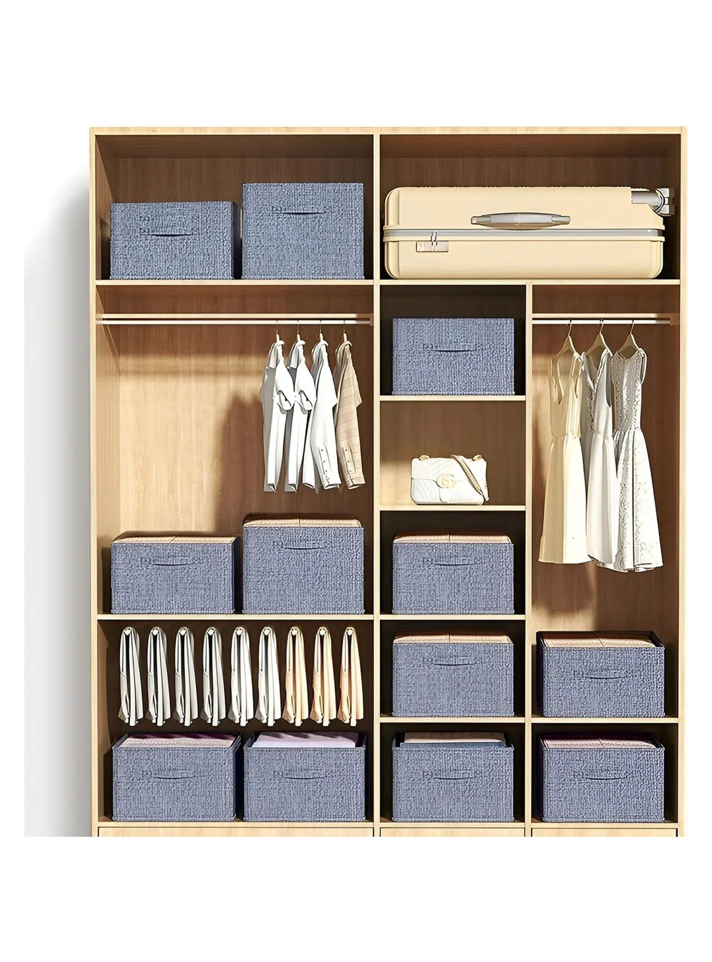 Cajas Organizadoras de Tela Plegables con Divisiones Ajustables-9