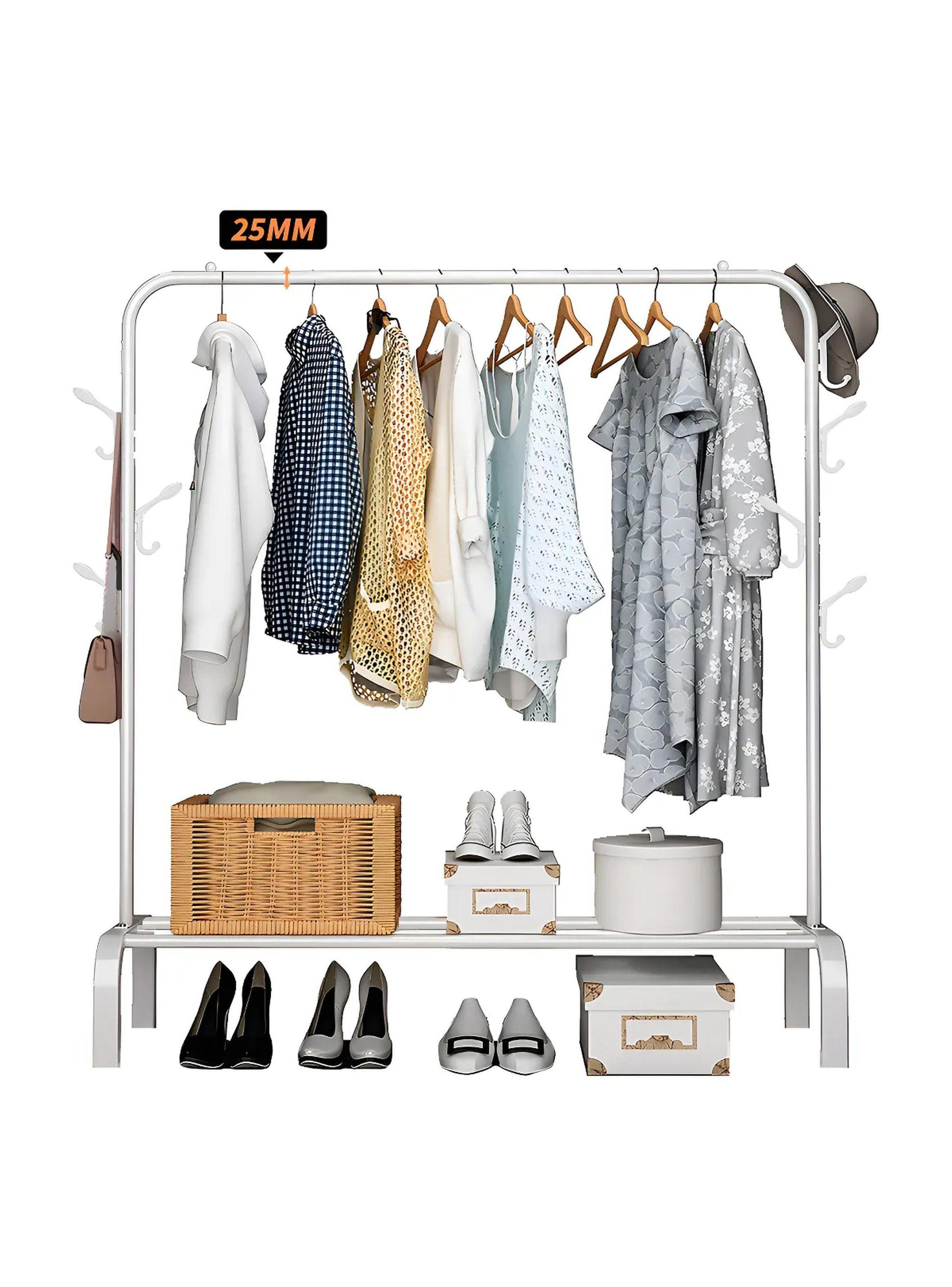 Perchero Multifuncional Acero Blanco 25mm Resistente 25kg-0