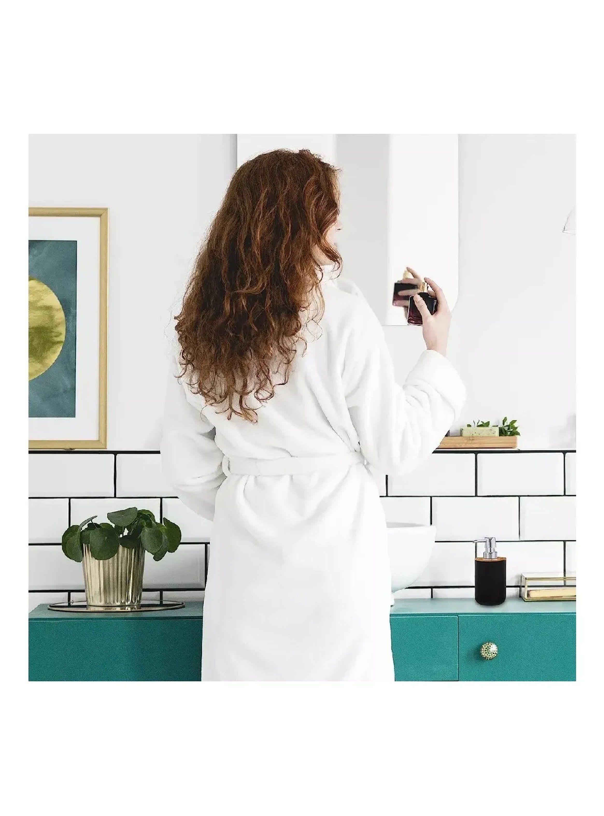 Set de Accesorios de Baño 6 Piezas Negro y Bambú-2