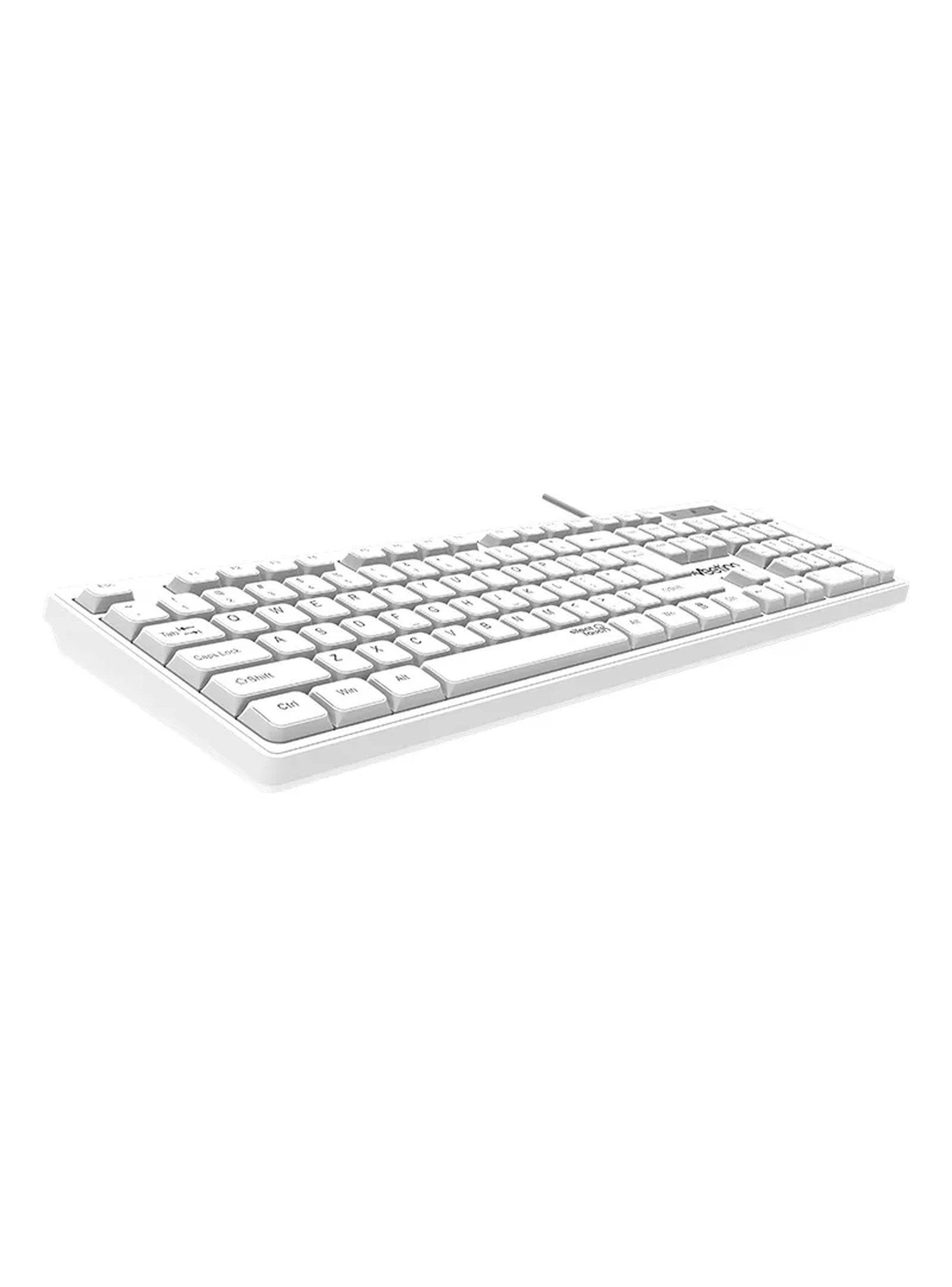 Teclado Alámbrico USB Diseño Compacto Color Blanco-5