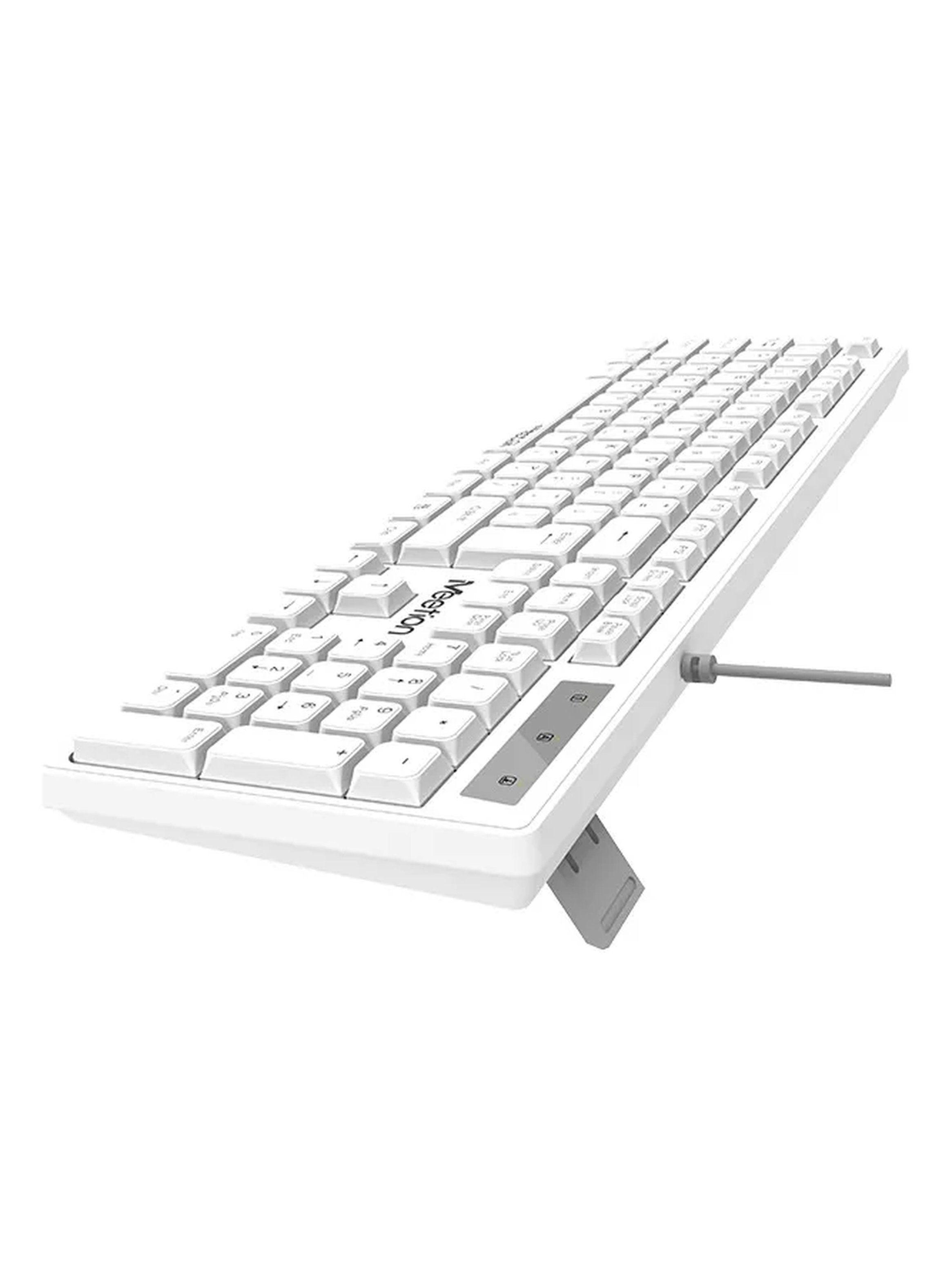 Teclado Alámbrico USB Diseño Compacto Color Blanco-7