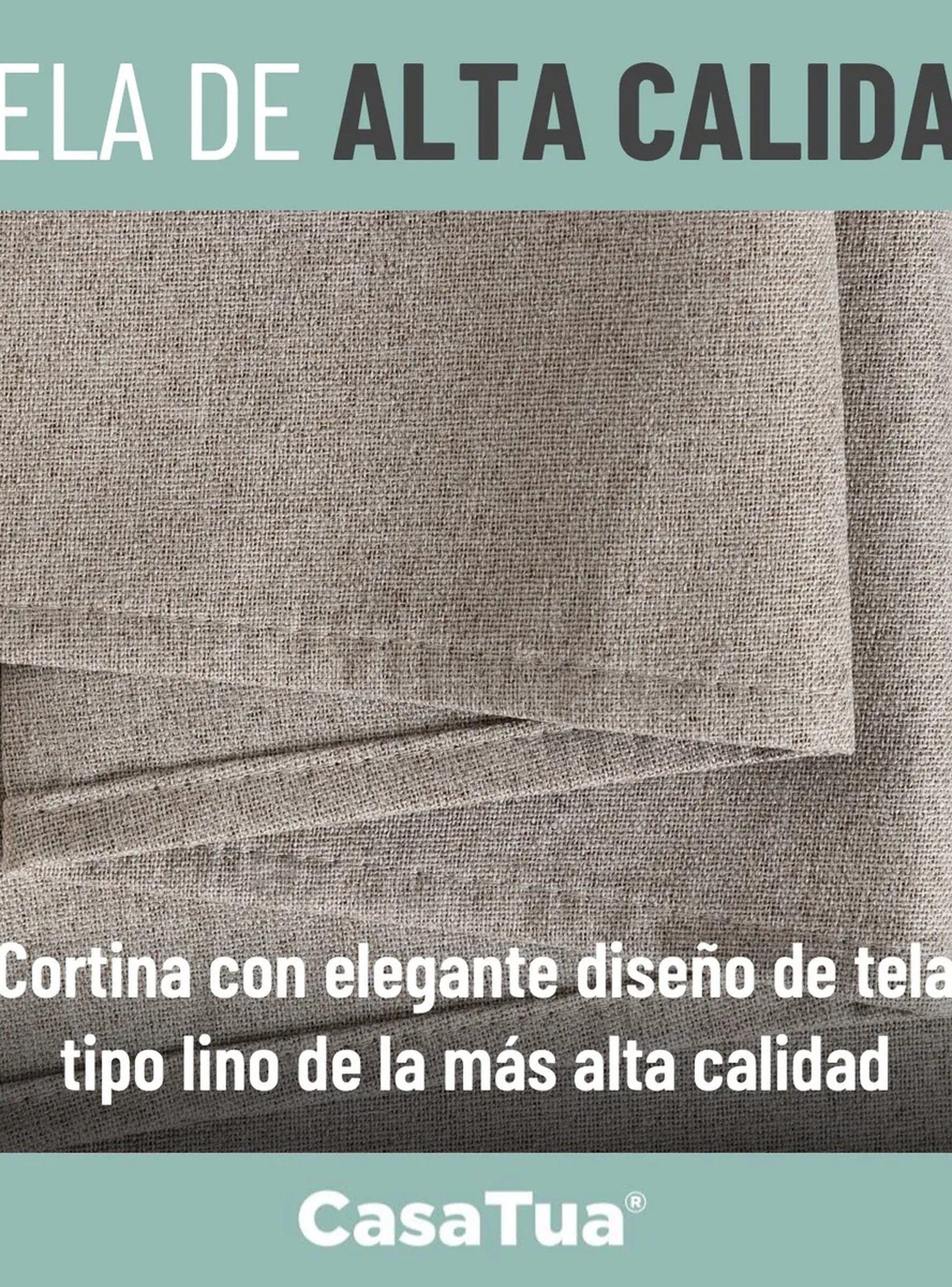 Cortinas Blackout 100% Opacas Tela Texturizada Beige-5