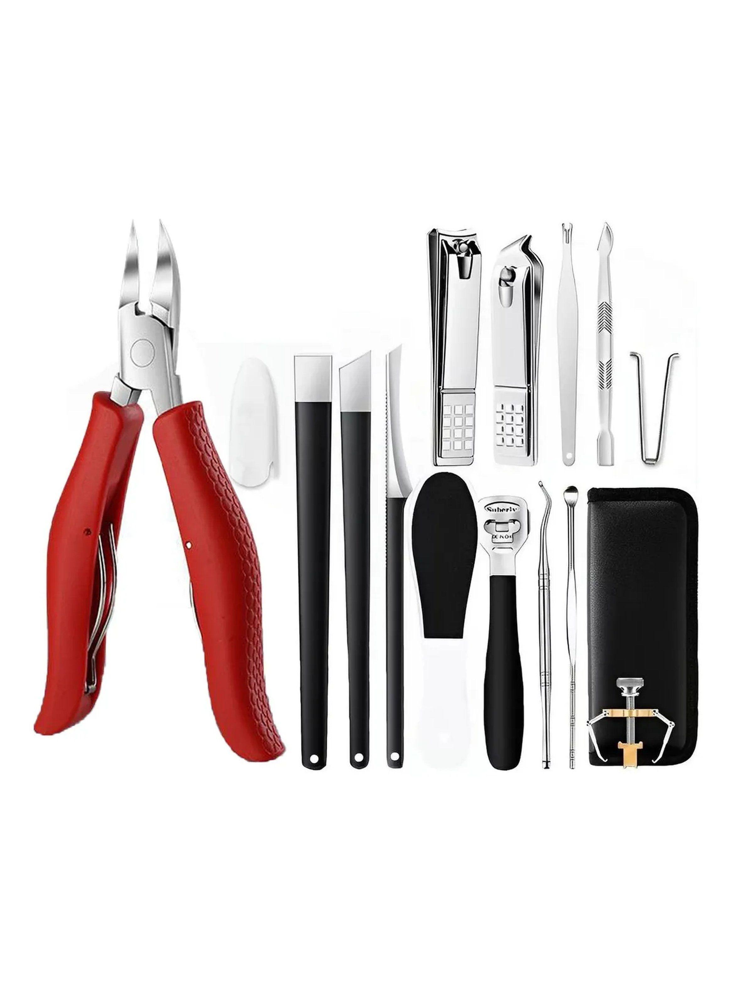 Set de Cuidado de Uñas Kit Profesional 18 Piezas Acero Inoxidable-0