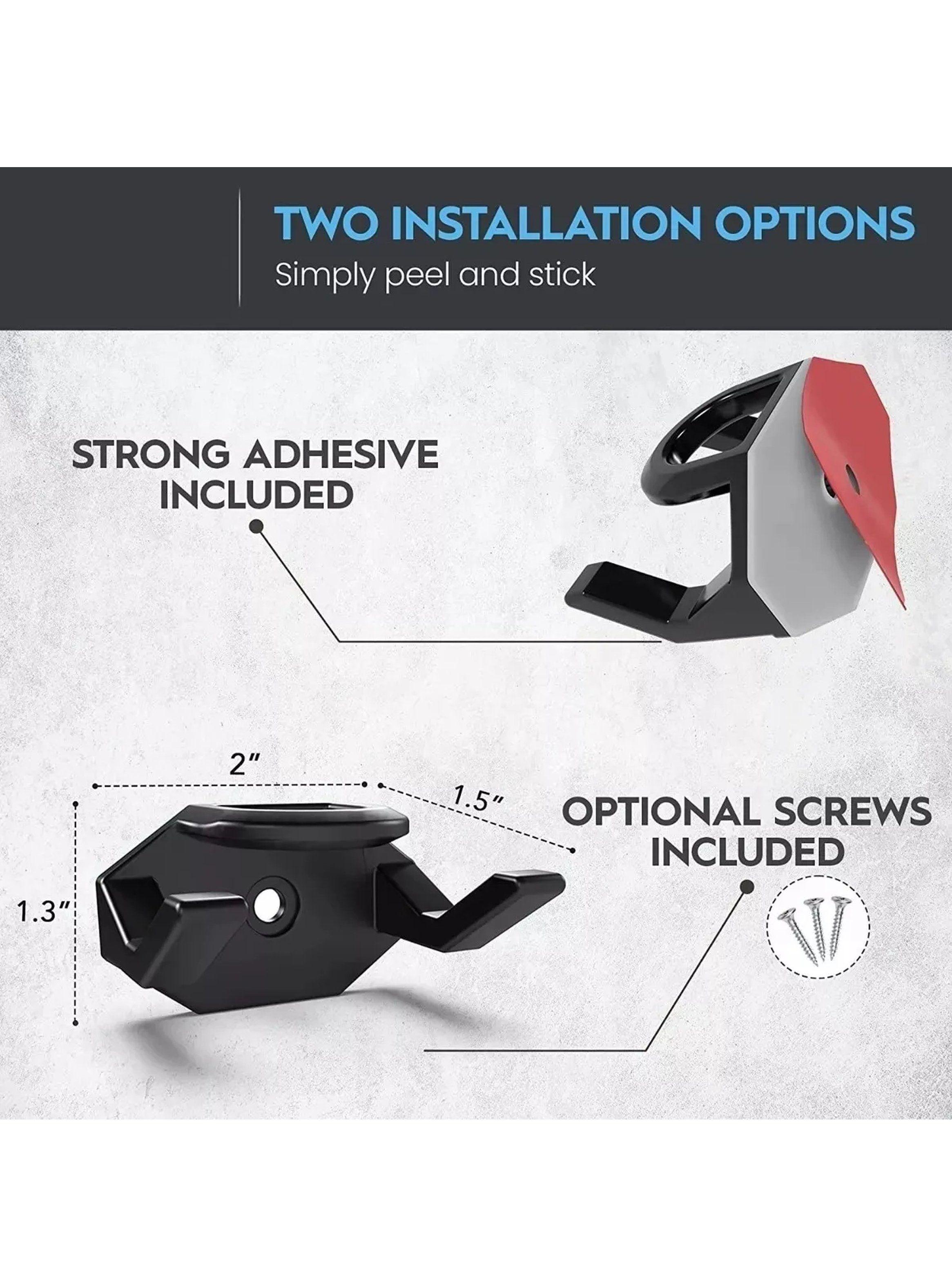 Ganchos para Sombreros Adhesivos y Atornillables Dual Uso 12 Piezas-1