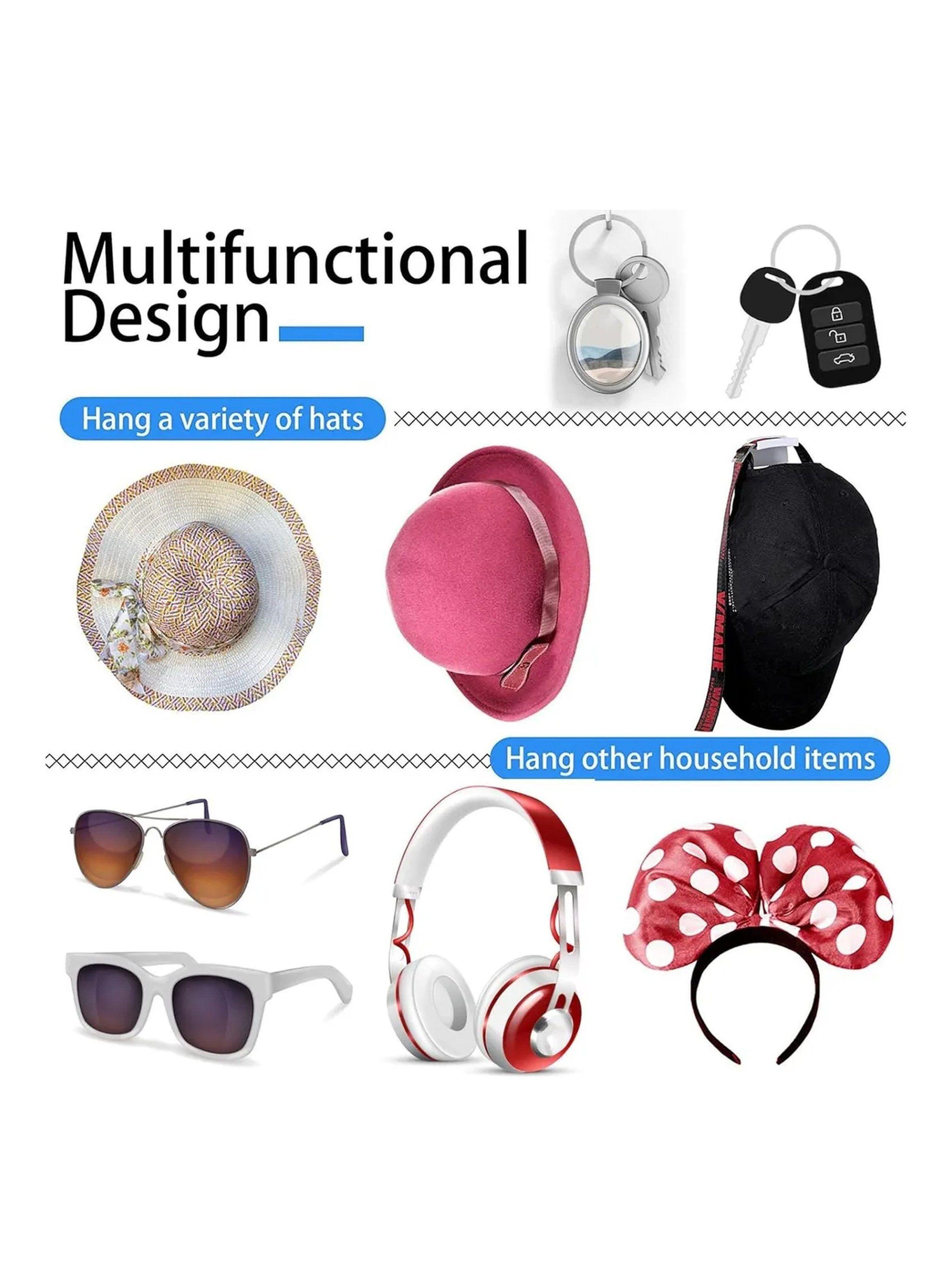 Ganchos para Sombreros Adhesivos y Atornillables Dual Uso 12 Piezas-6