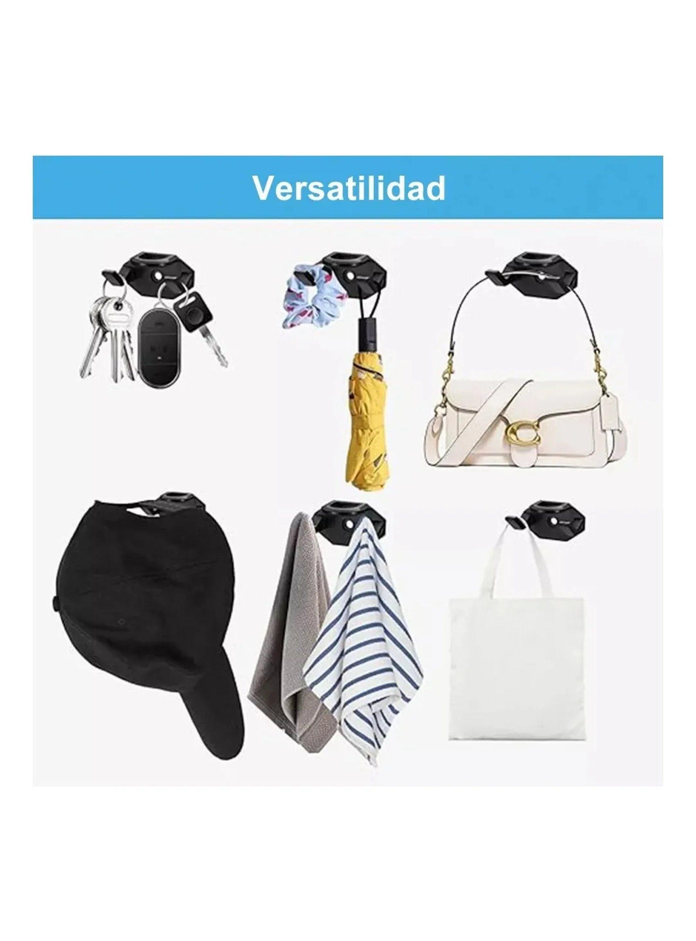 Ganchos para Sombreros Adhesivos y Atornillables Dual Uso 12 Piezas-8