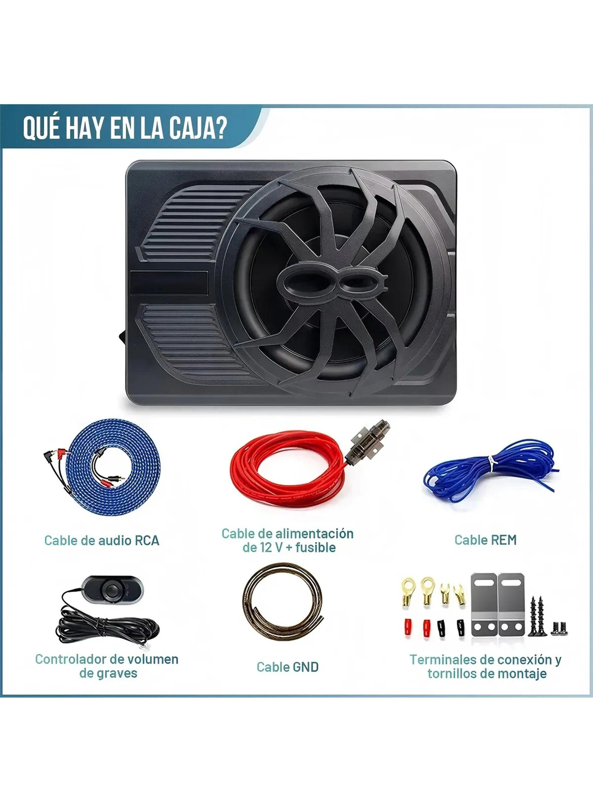 Subwoofer Automotriz 10 Pulgadas 800W LED Multicolor-4