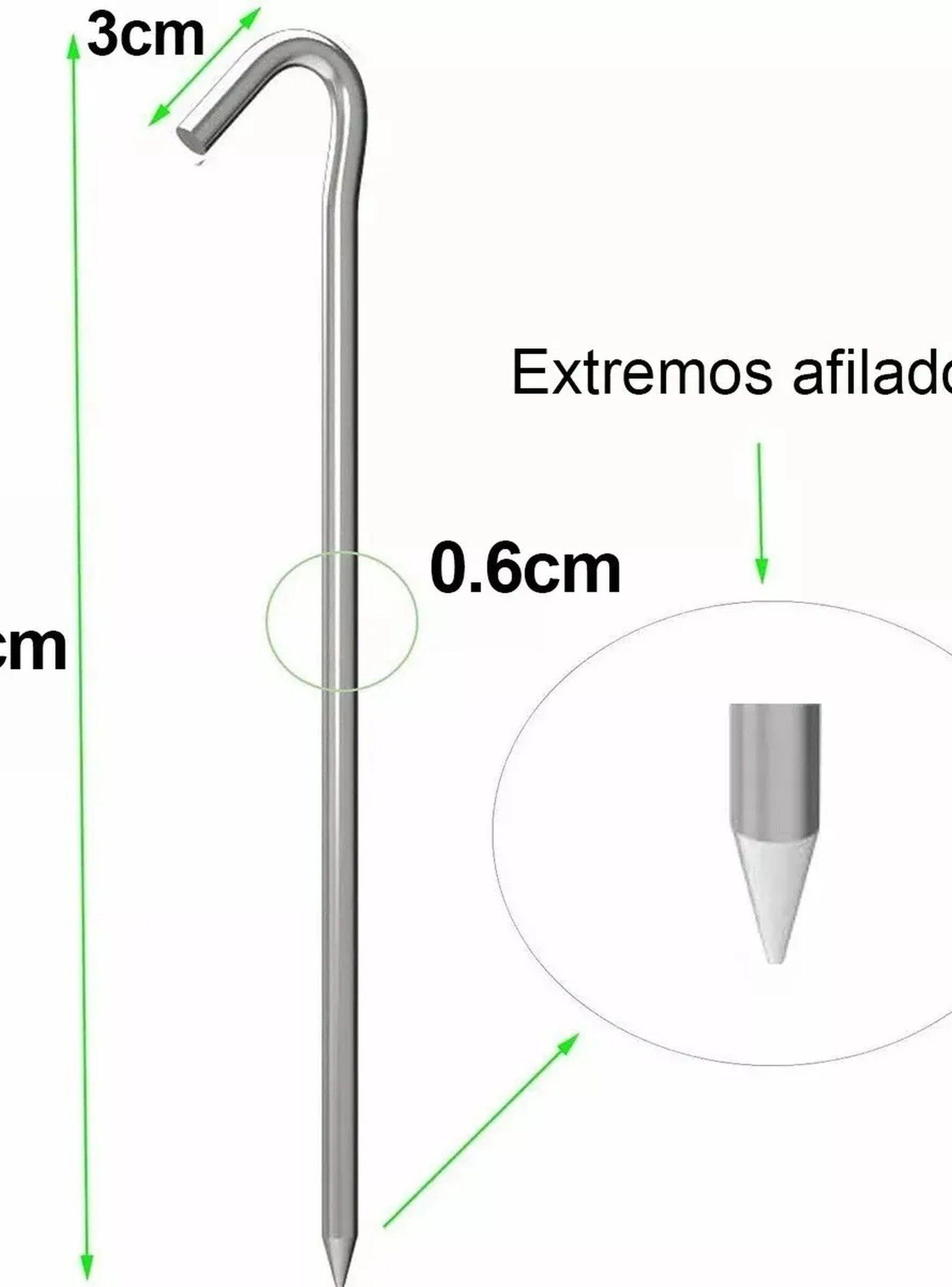 Estacas de Tienda de Campaña Acero Inoxidable Resistentes 30cm-1