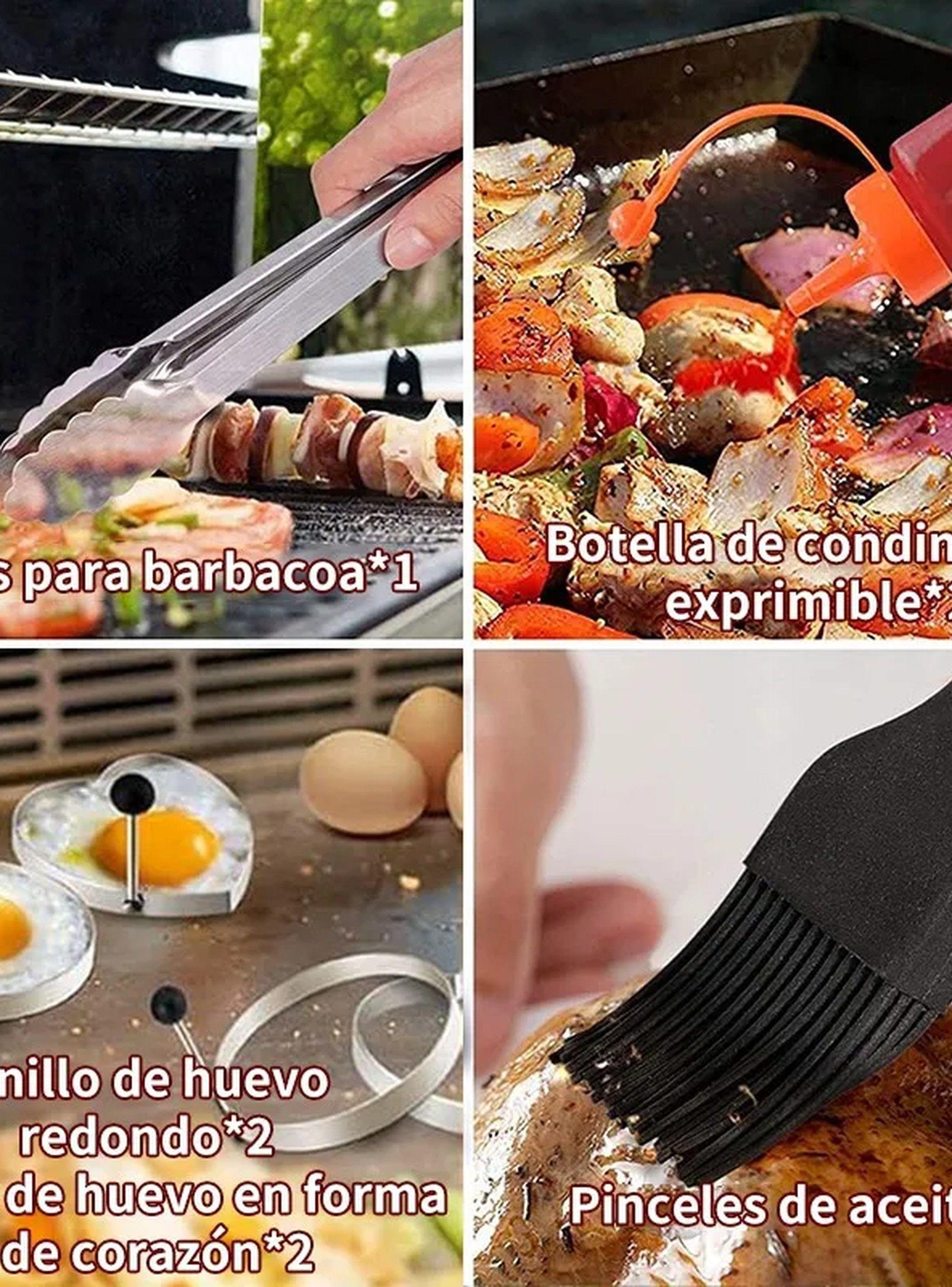 Set de Utensilios para Parrilla Acero Inoxidable 14 Piezas-6