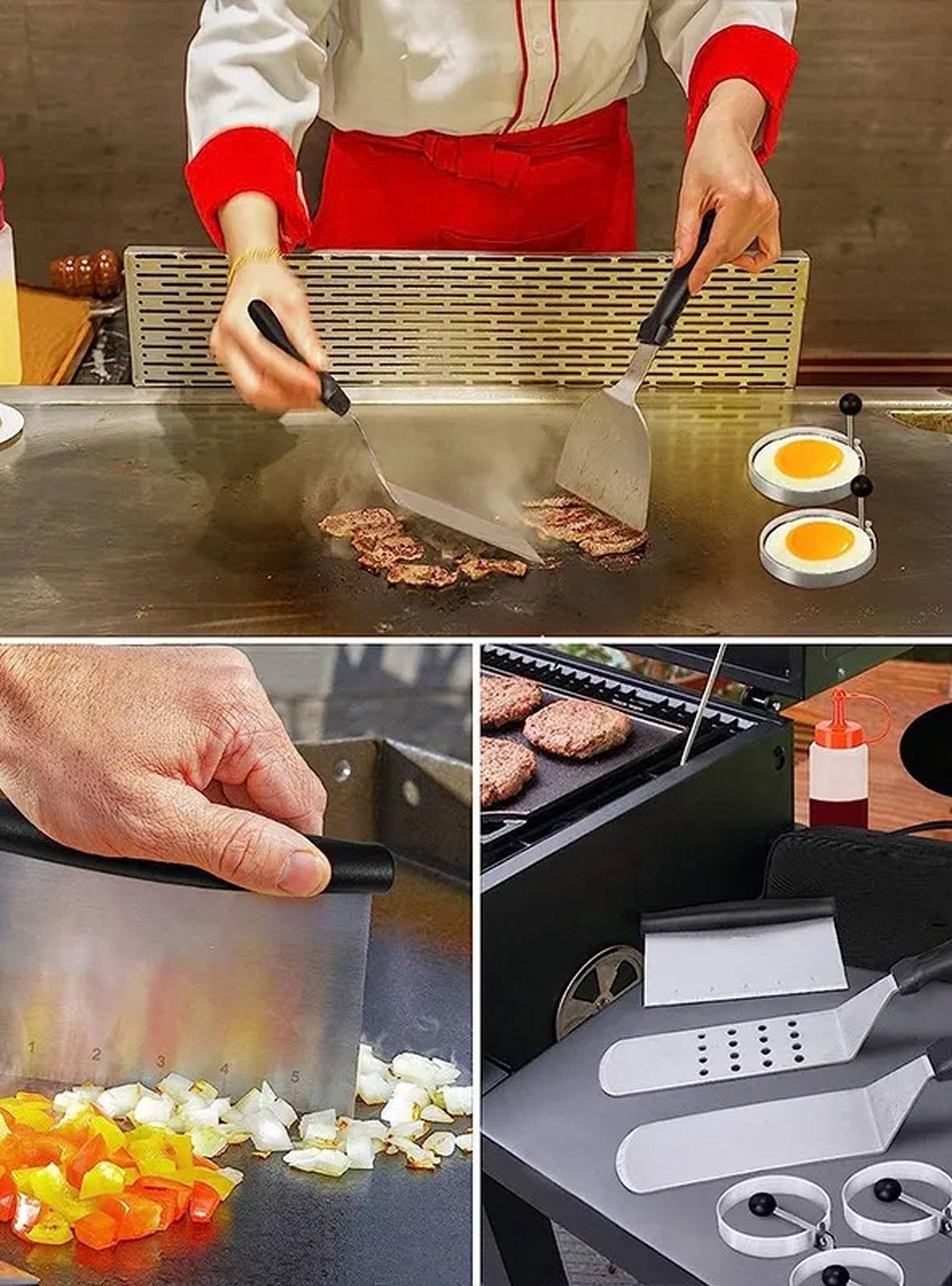 Set de Utensilios para Parrilla Acero Inoxidable 14 Piezas-7