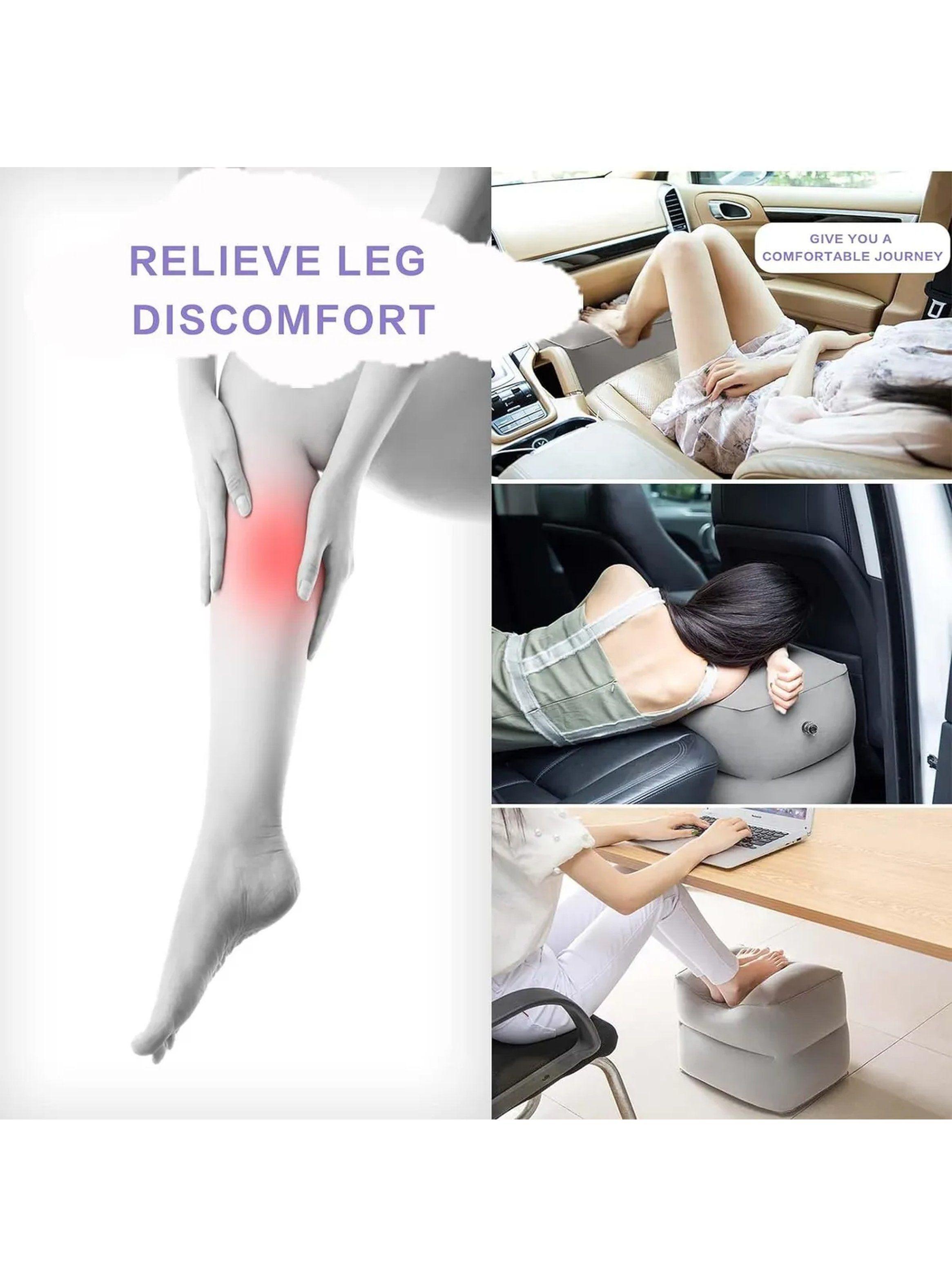 Cojín Inflable Ajustable para Descanso de Piernas Gris Multinivel-1