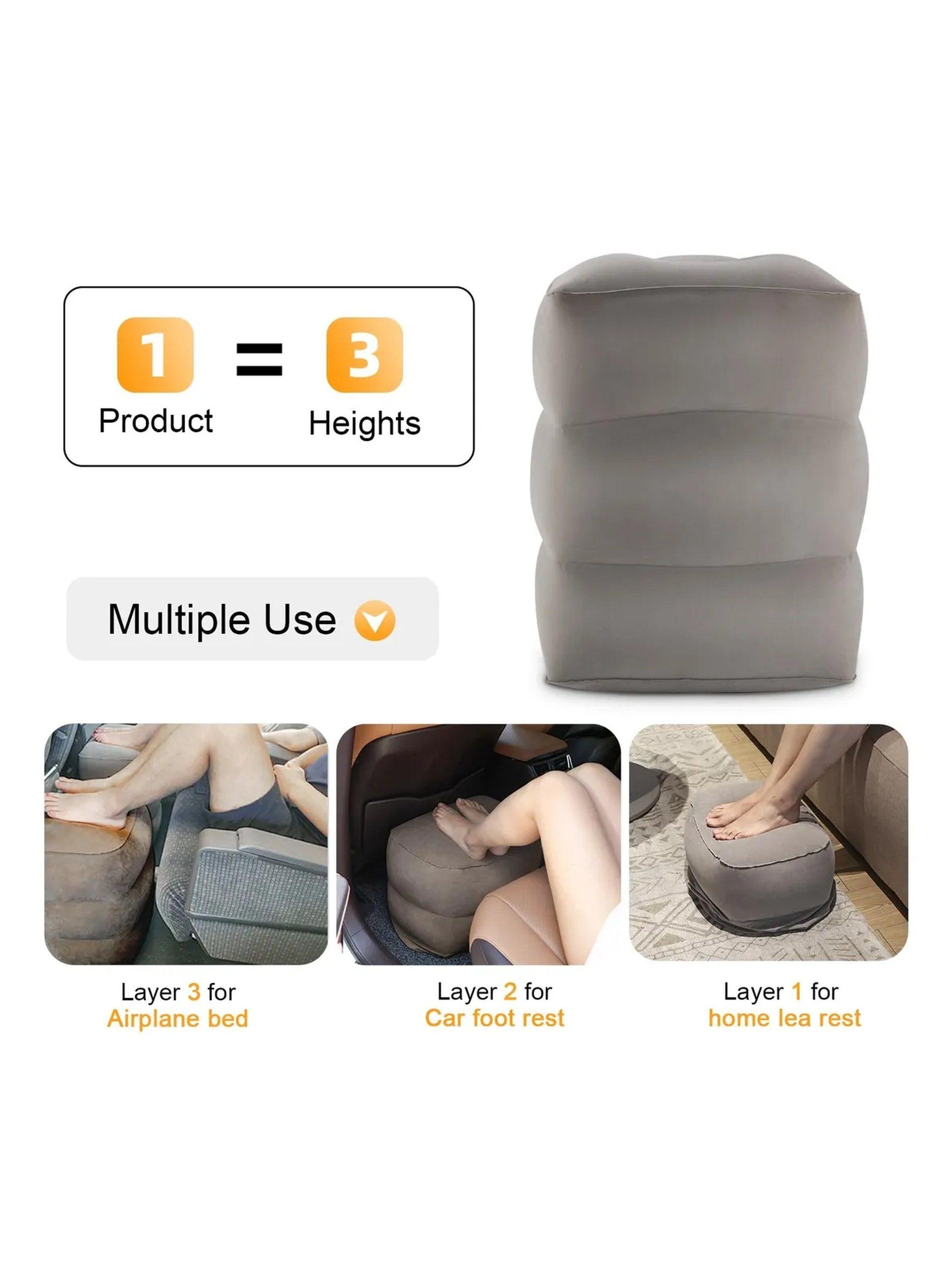 Cojín Inflable Ajustable para Descanso de Piernas Gris Multinivel-2