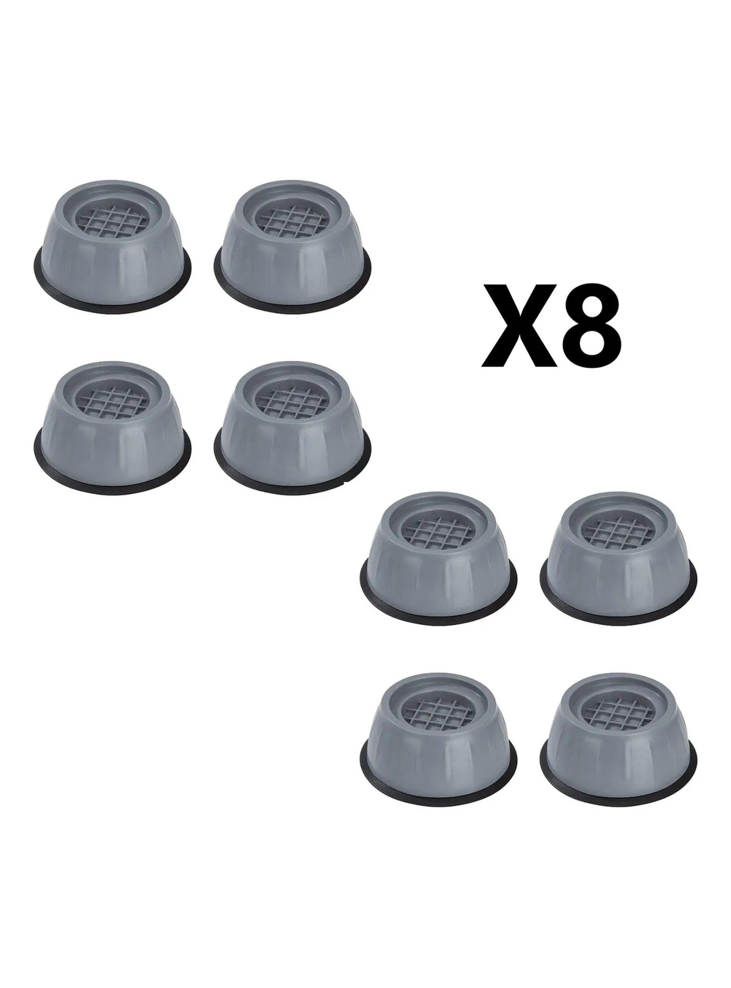 Soportes Antivibración para Lavadora 8 Piezas Base de Goma Gray-1
