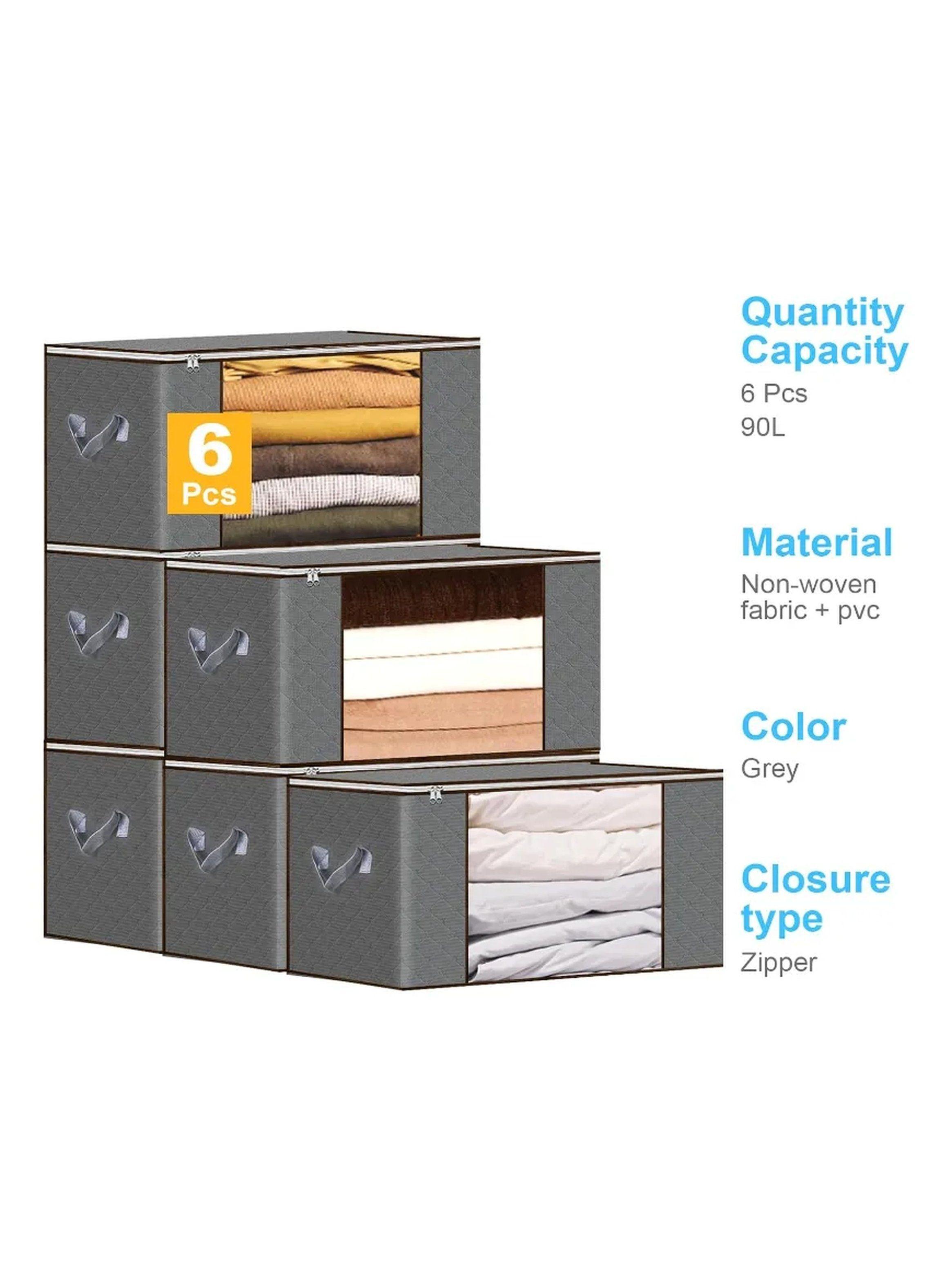 Organizador de Ropa con Cremallera 6 Piezas Tela Resistente-6