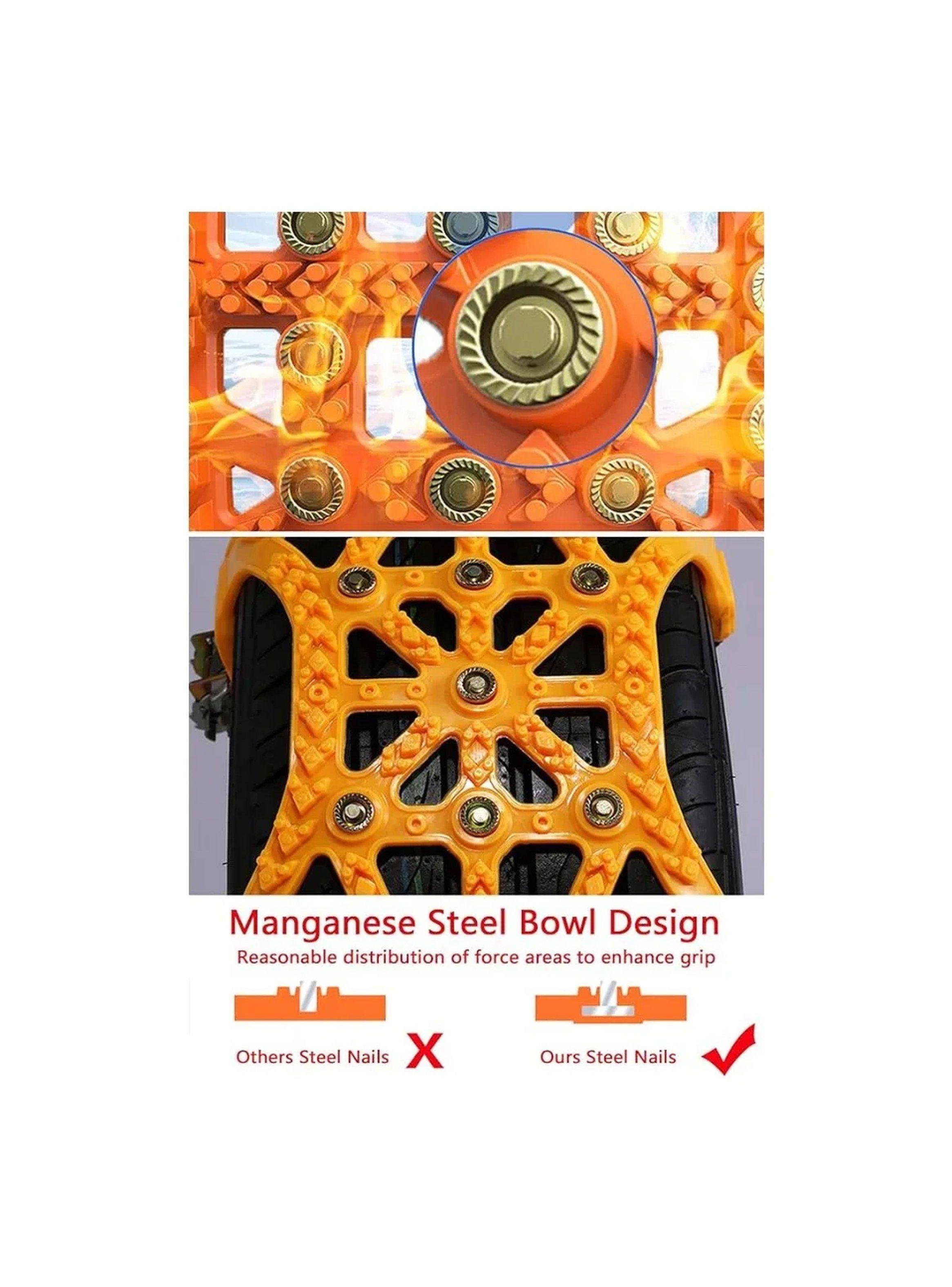 Cadena Antideslizante para Neumáticos Manganeso Acero Ajustable-2