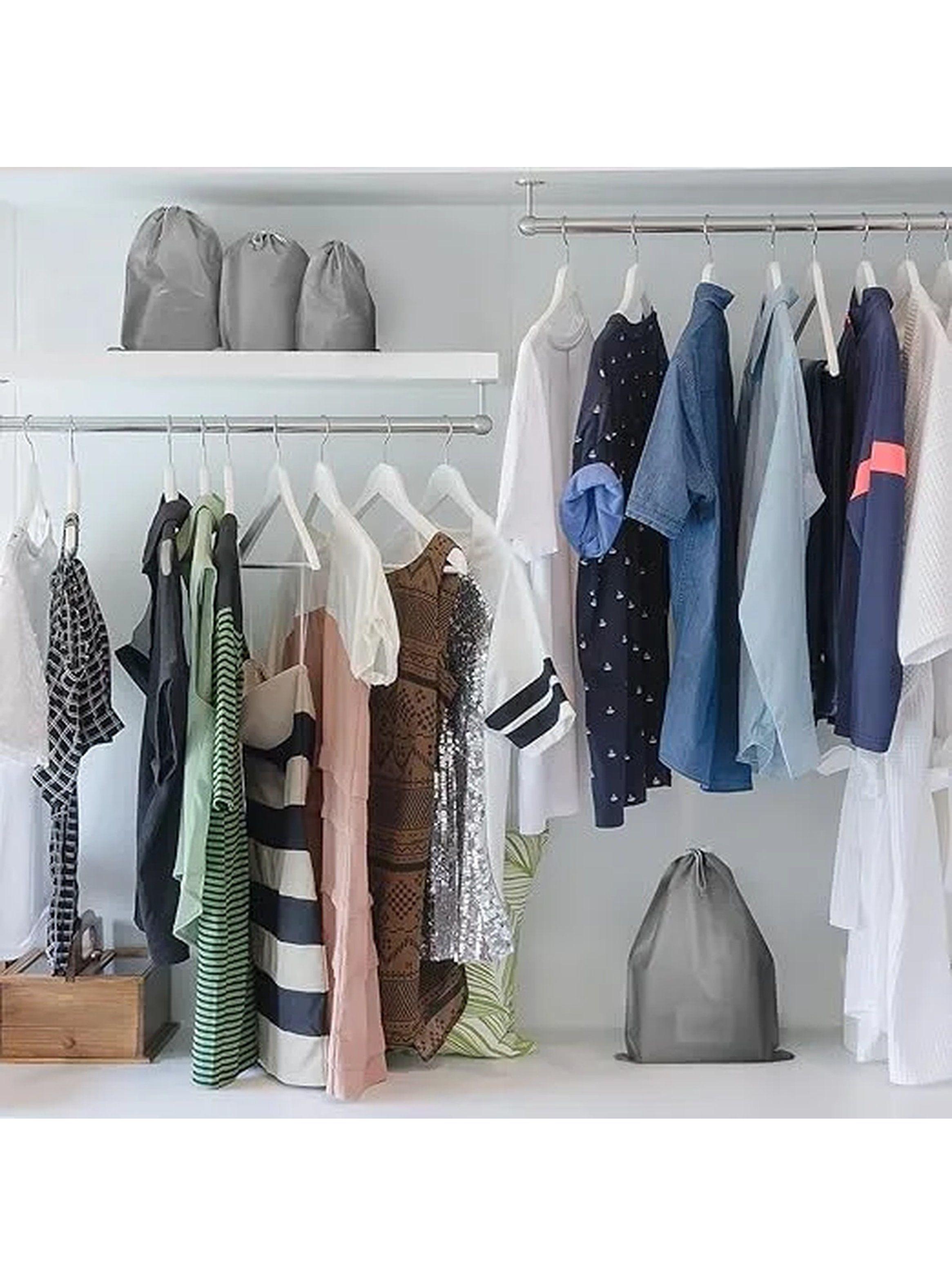 Bolsas de Tela para Zapatos 43x34 cm Gris 12 Piezas Reutilizables -6