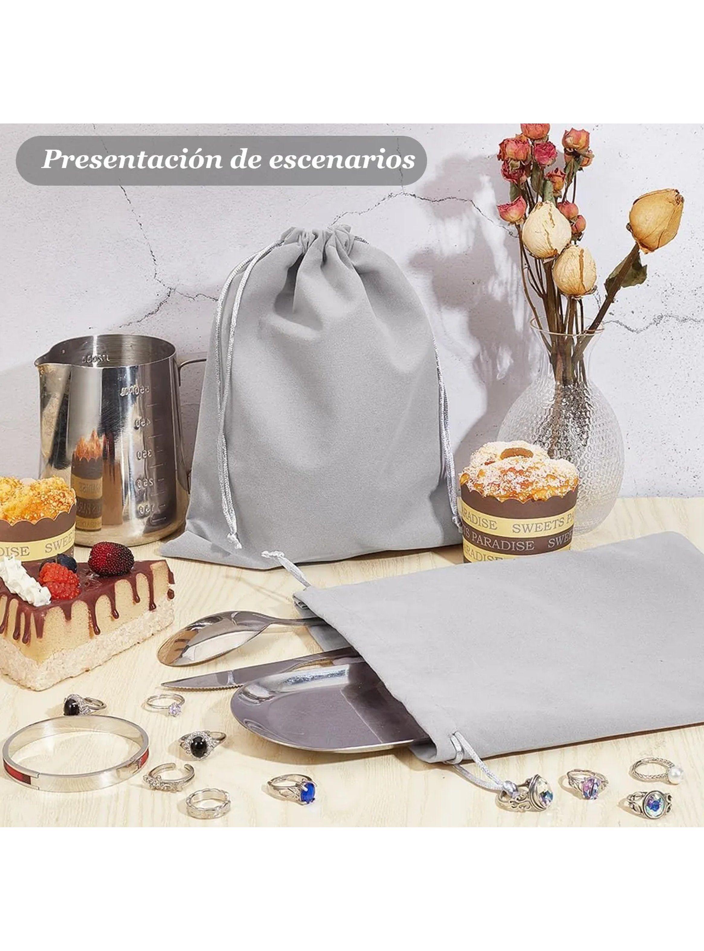 Bolsas de Tela para Zapatos 43x34 cm Gris 12 Piezas Reutilizables -7