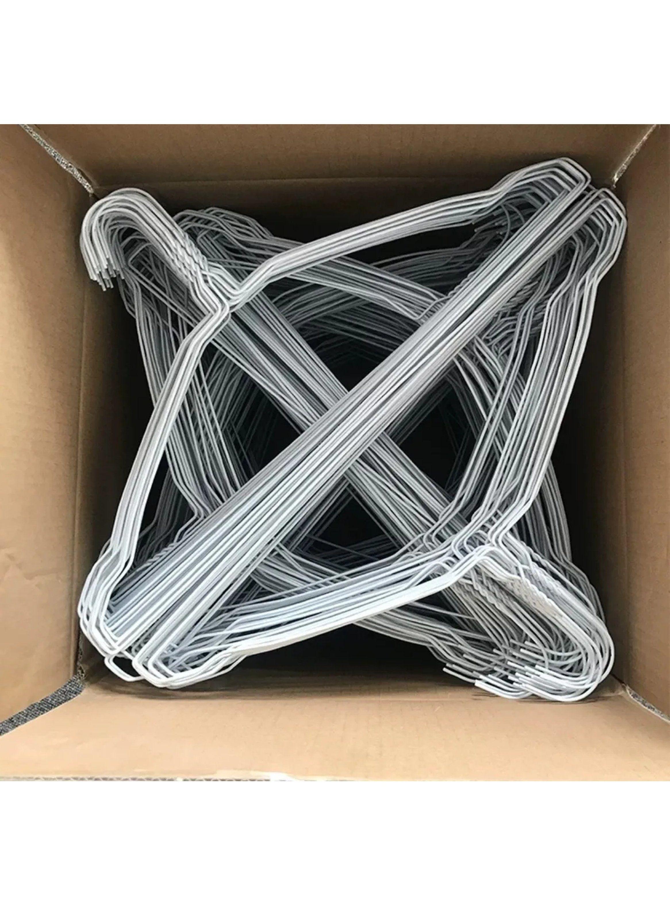 Perchas de Metal Resistentes Plateadas Antideslizantes Paquete de 10 -5