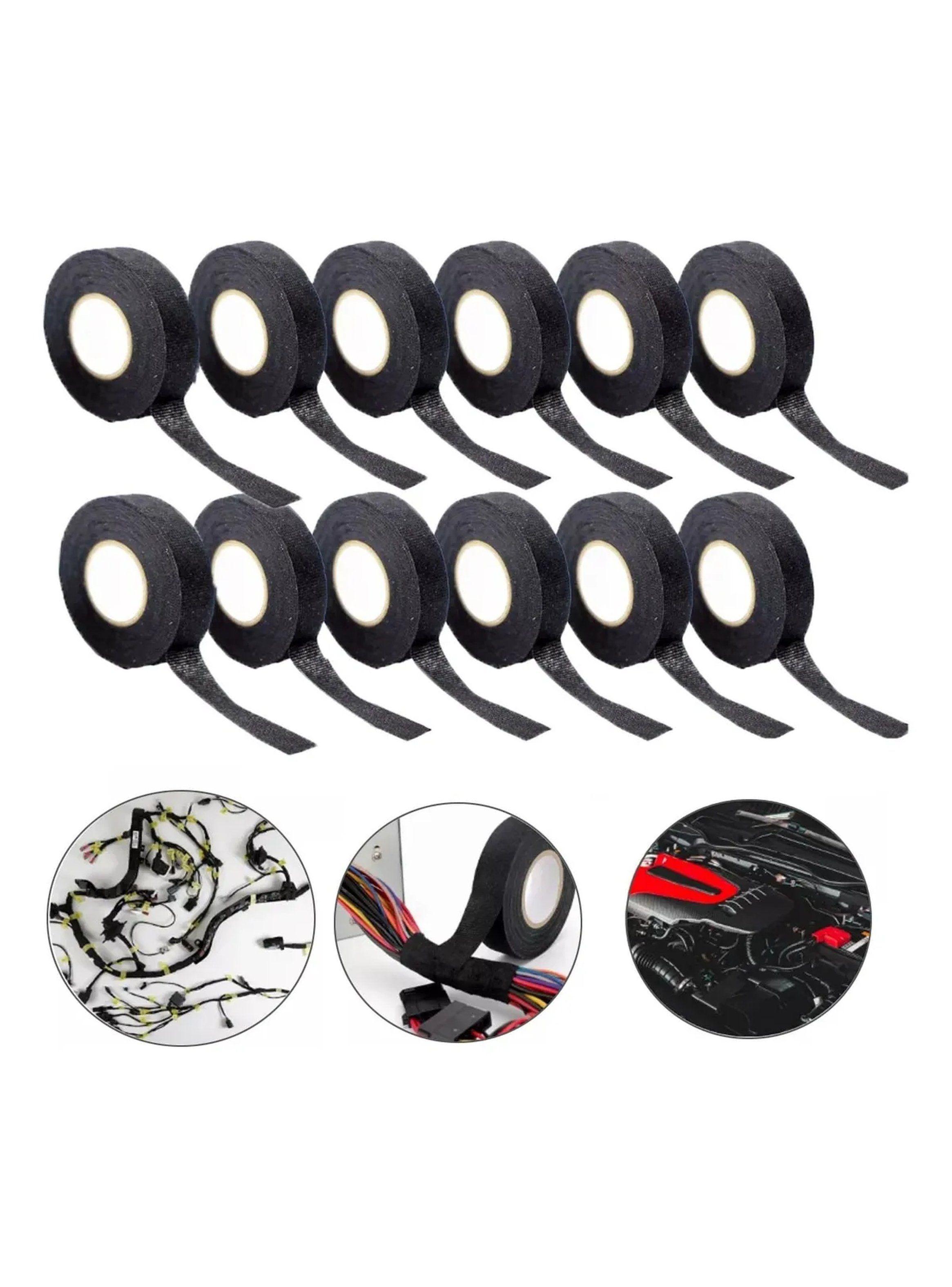 Cinta Adhesiva de Tela 19mm x 15m Alta Resistencia Negra-0