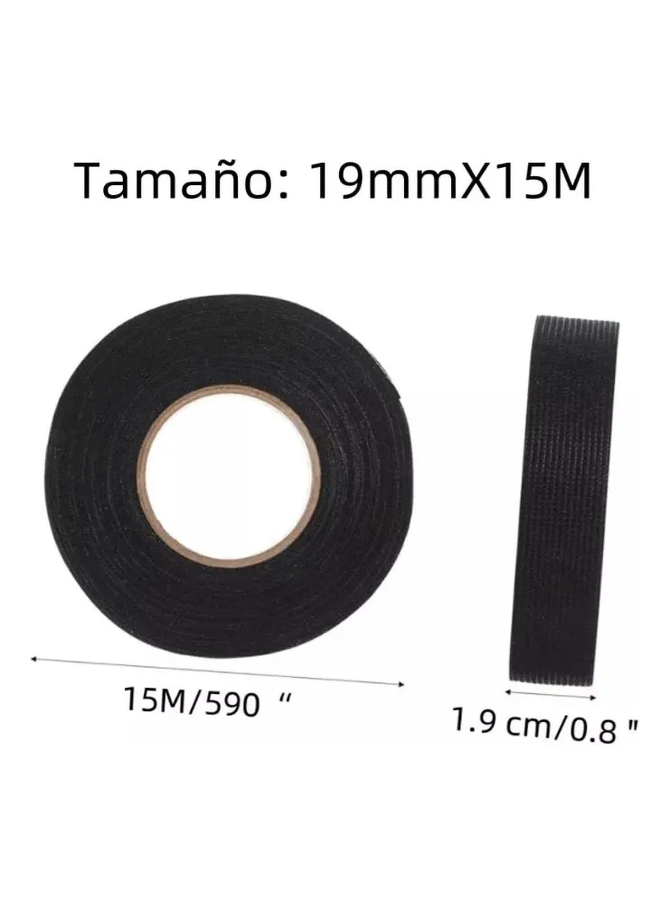 Cinta Adhesiva de Tela 19mm x 15m Alta Resistencia Negra-1