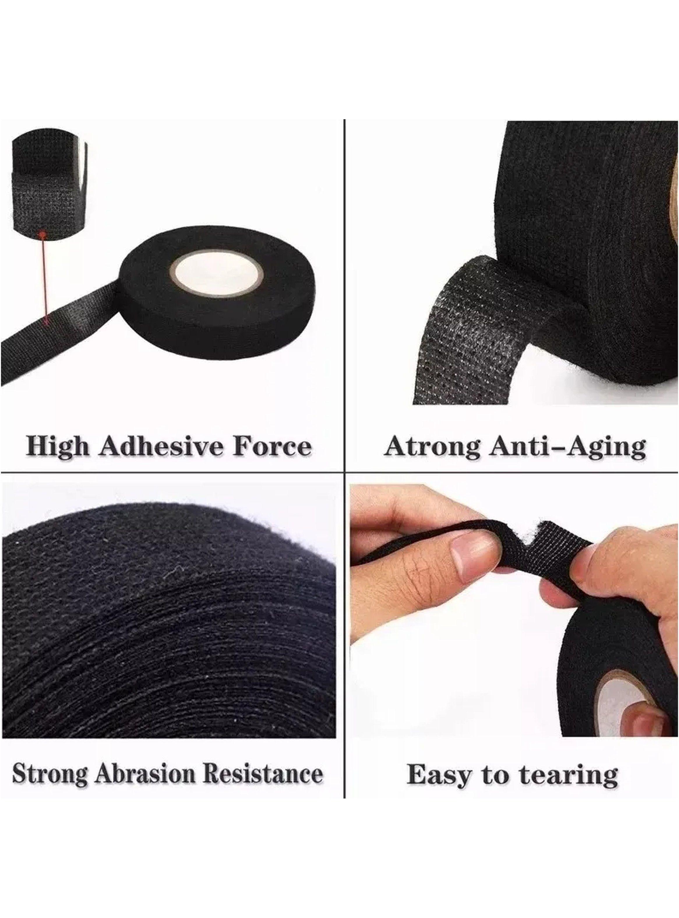 Cinta Adhesiva de Tela 19mm x 15m Alta Resistencia Negra-2