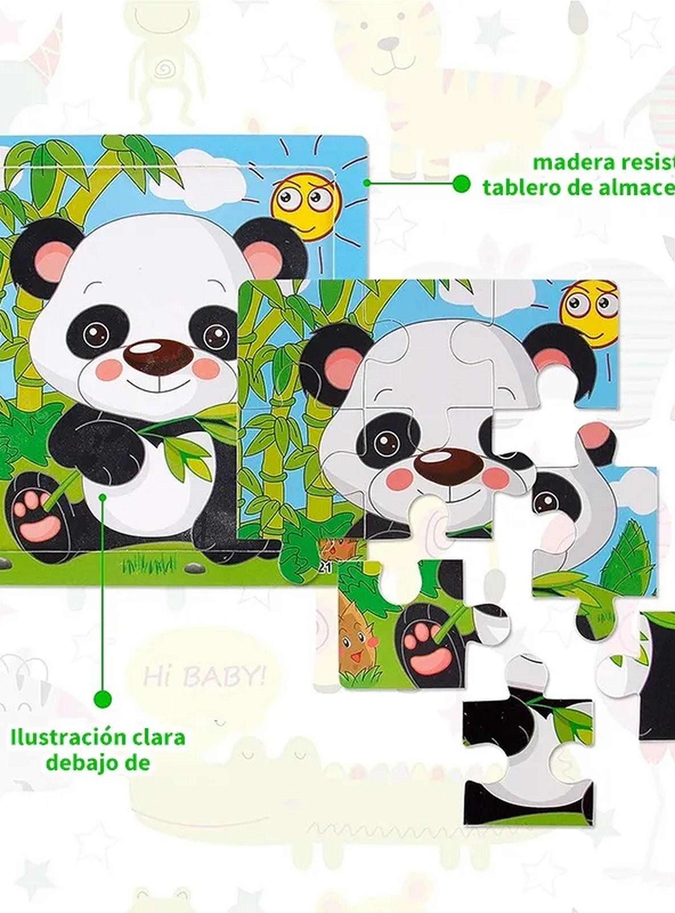 Rompecabezas Infantiles de Madera Animales Coloridos 36 Piezas-5