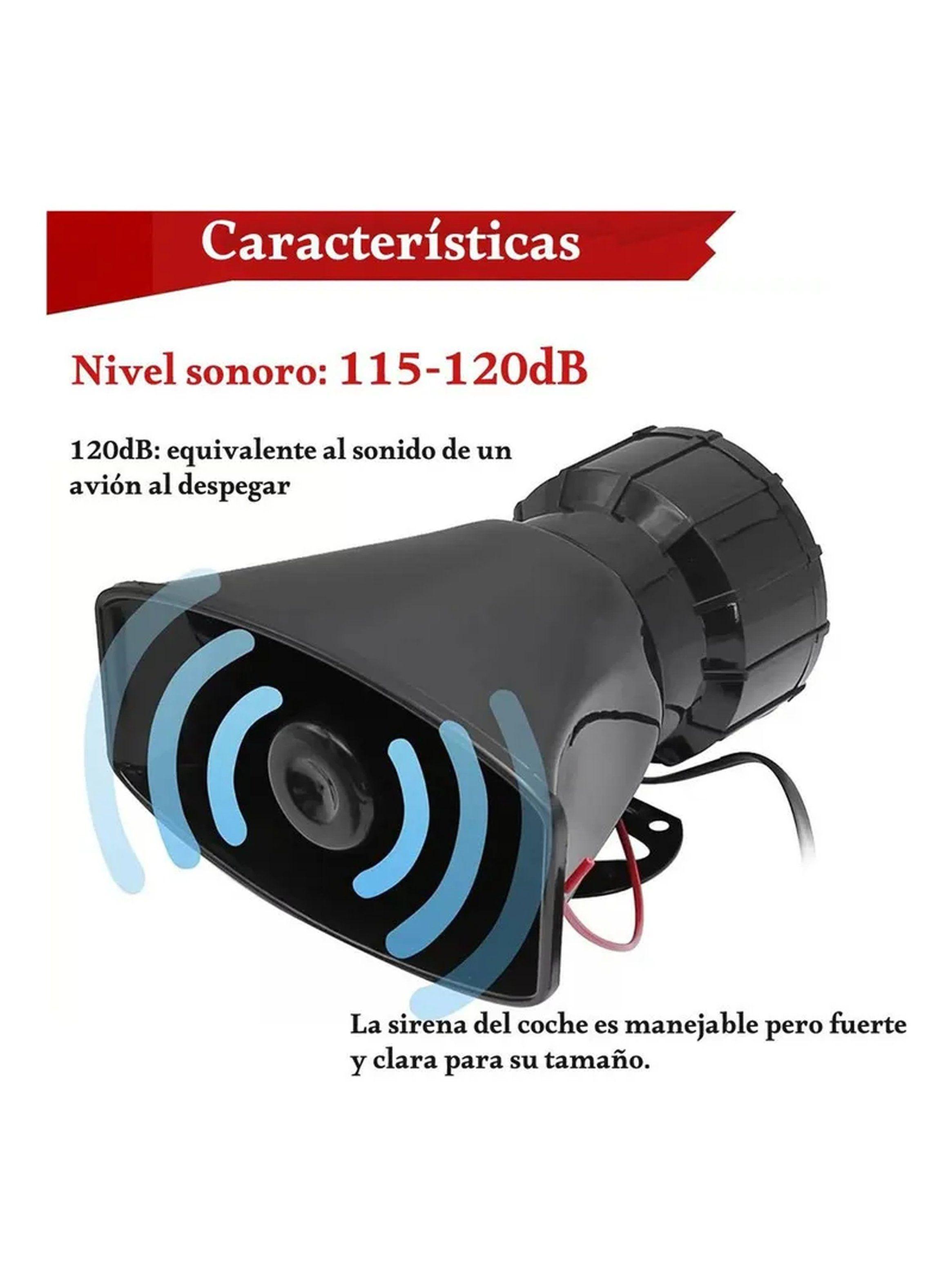 Altavoz Sirena para Vehículo 12V 100W 7 Tonos 115-120dB-4