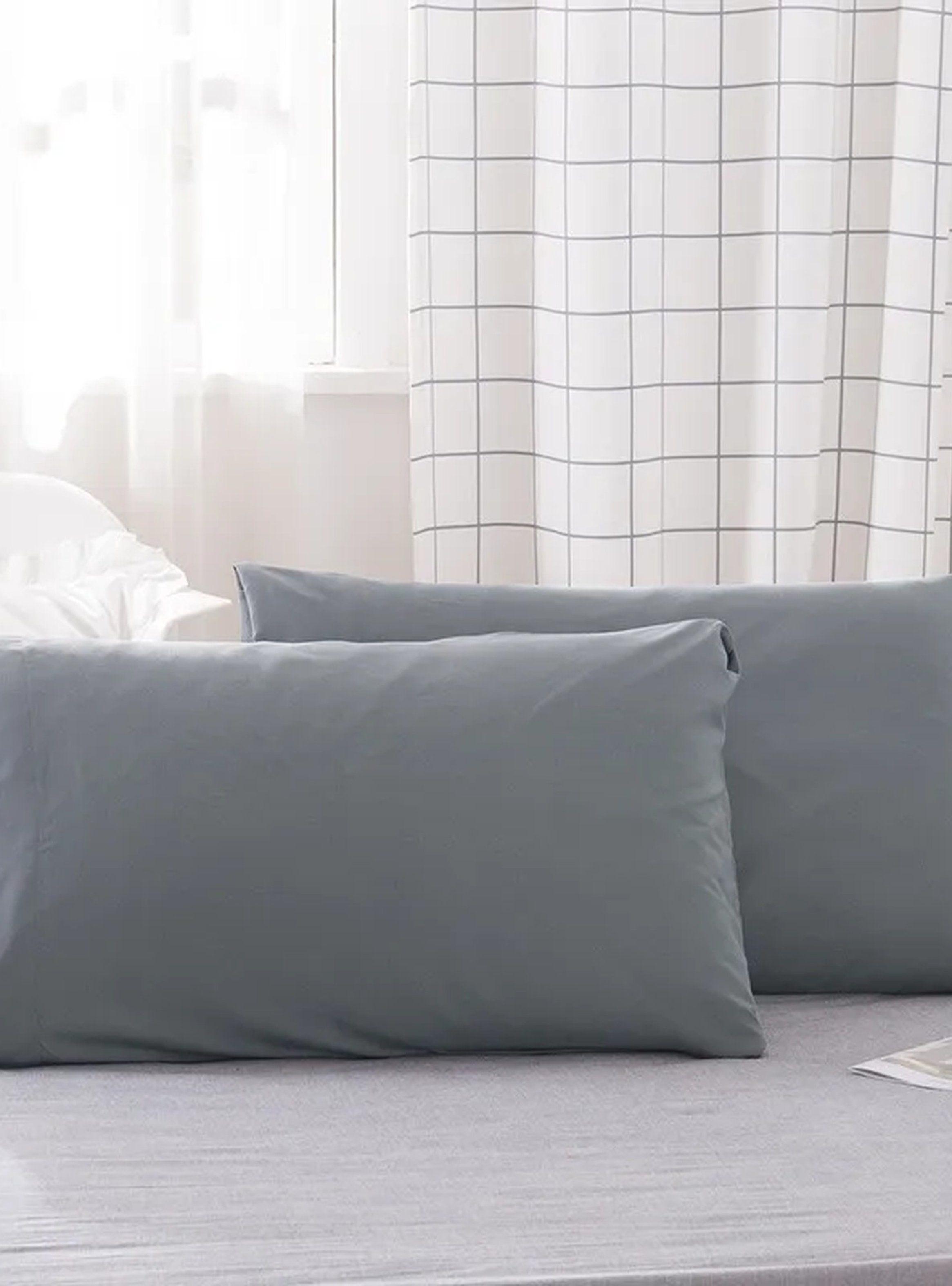 Funda de Almohada Microfibra Hipoalergénica Gris-4