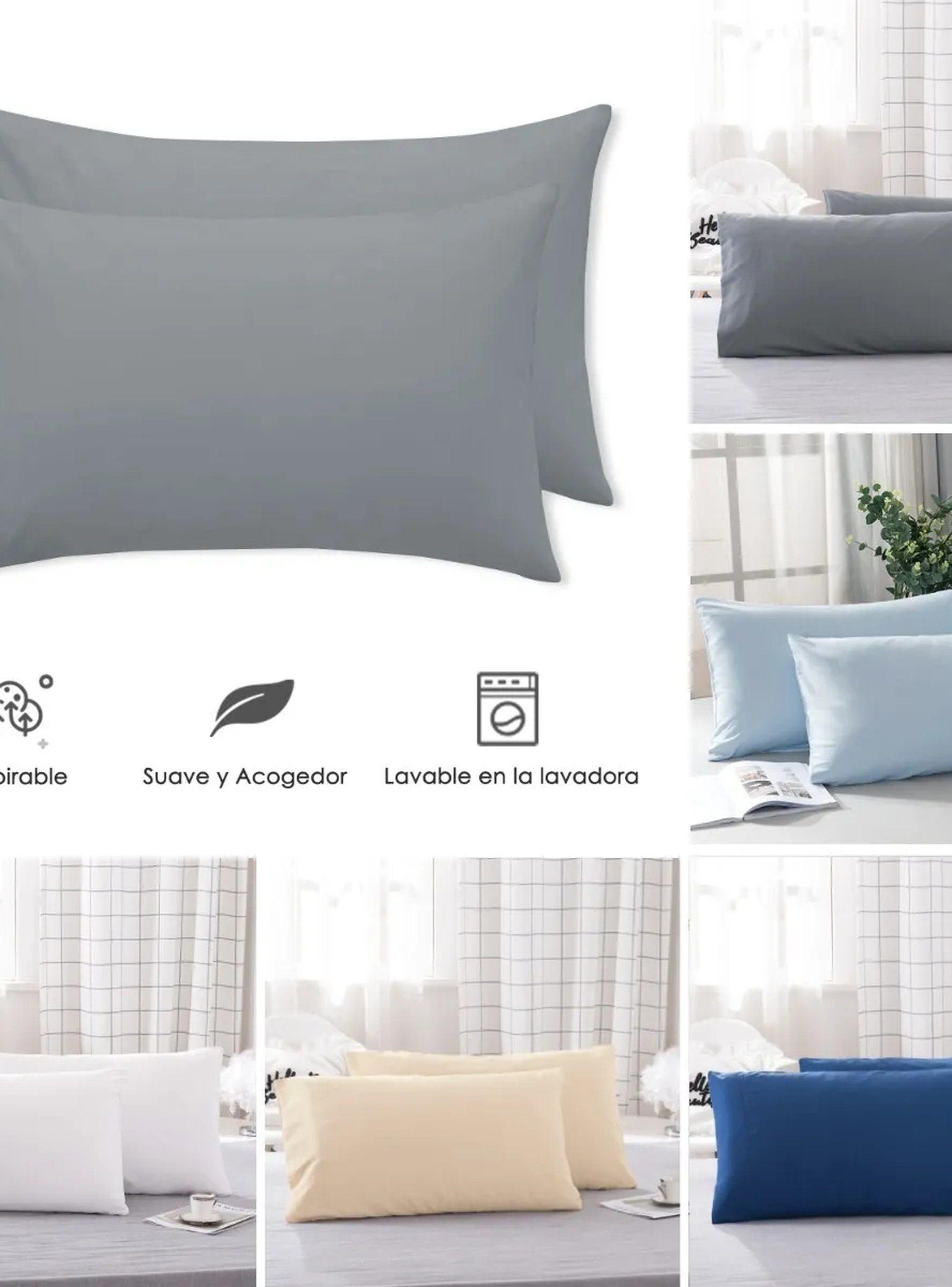 Funda de Almohada Microfibra Hipoalergénica Gris-7