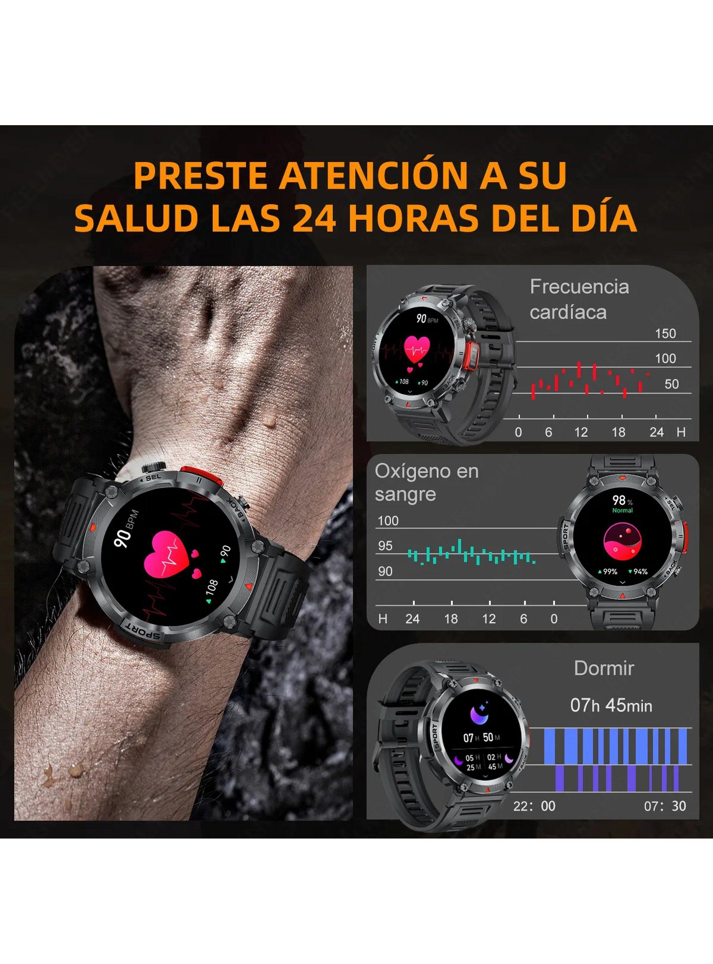 Reloj Inteligente Deportivo Multifunción Hombre Bluetooth Resistente-7