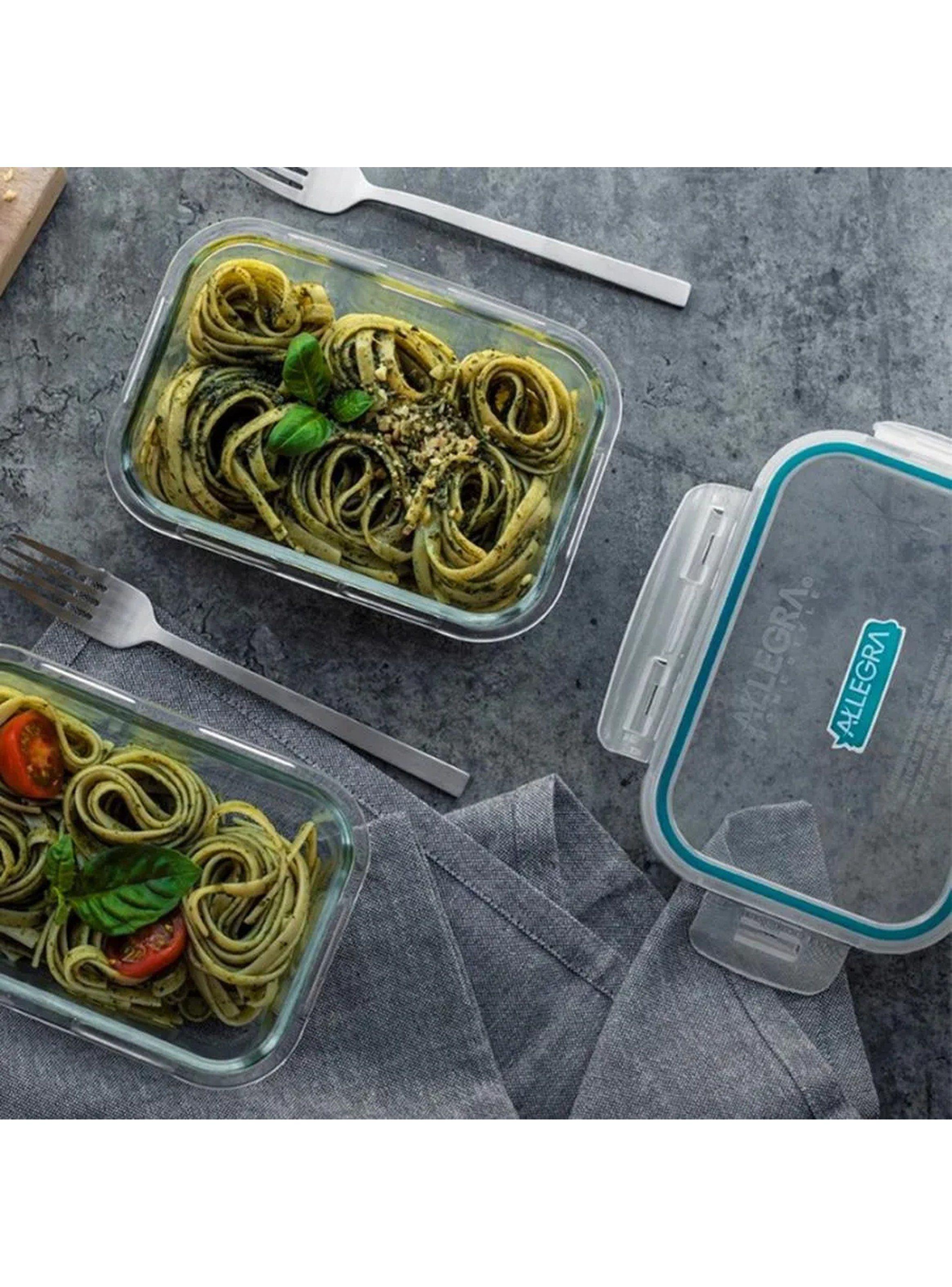 Contenedores de Vidrio Herméticos 720ml Pack de 4 Sin BPA | Refrigerador y Microondas-3