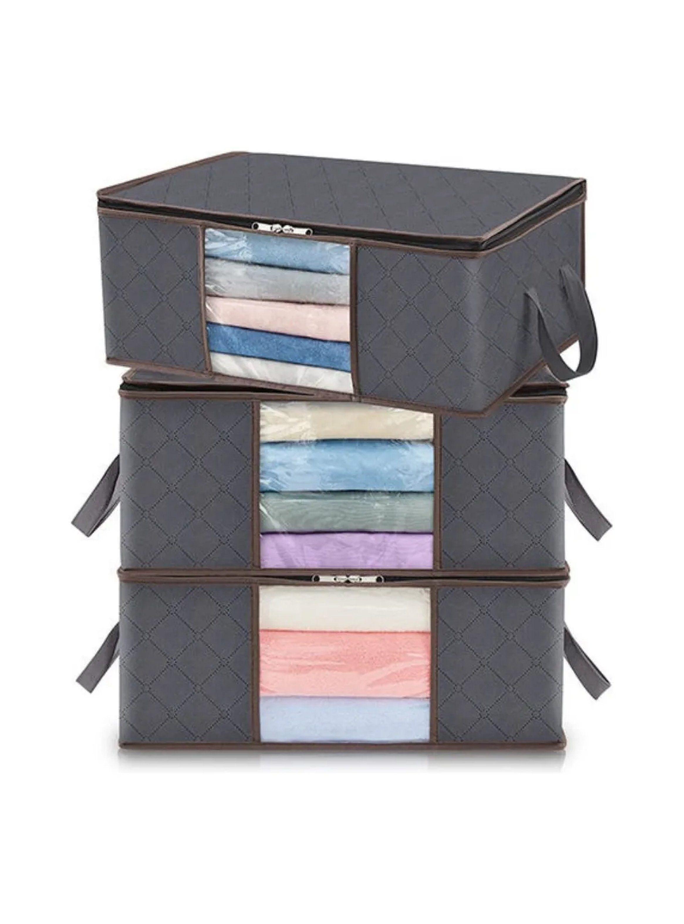 Organizador de Ropa Tejido Transpirable Gran Capacidad Cremallera Resistente-0