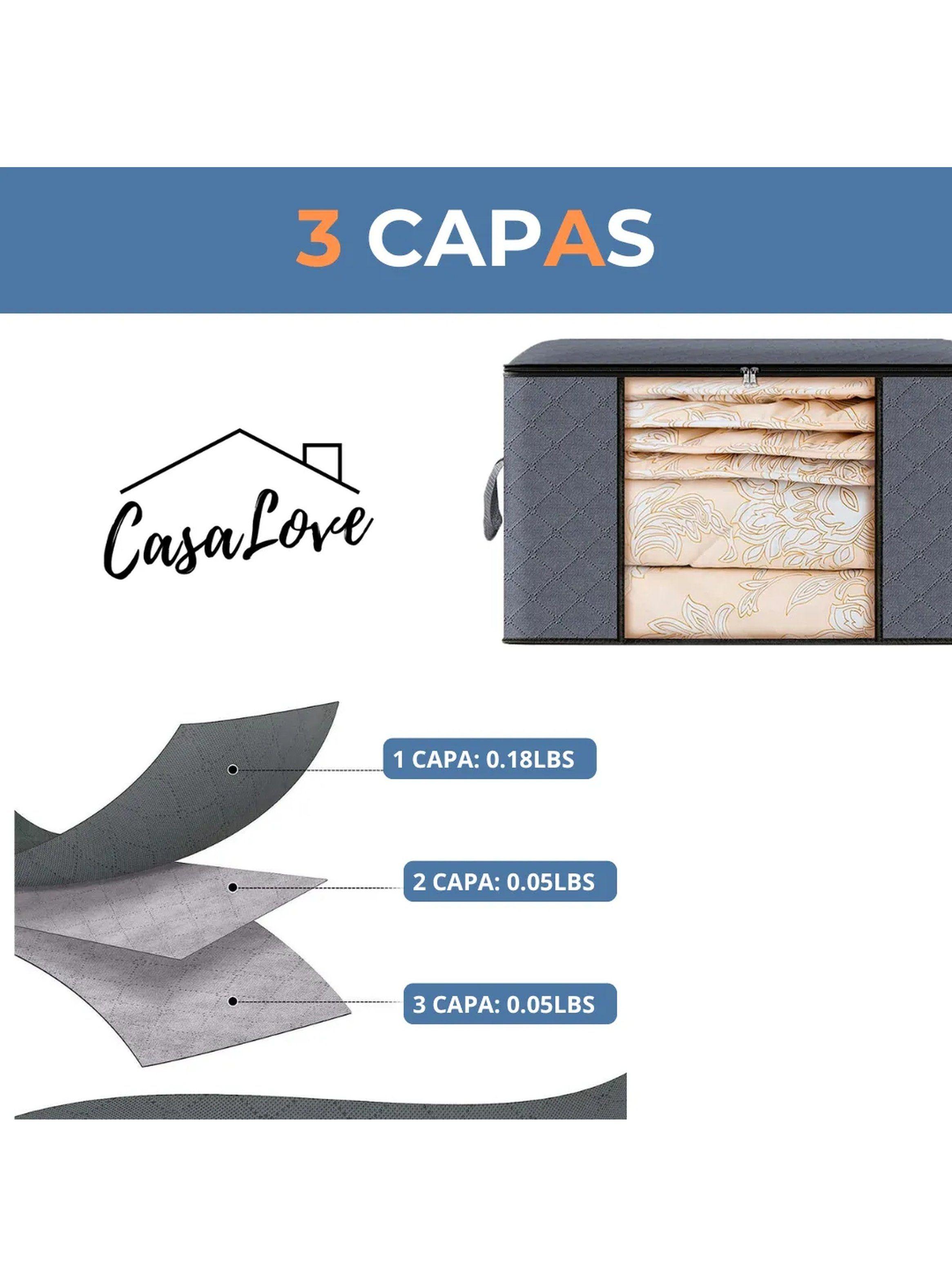 Organizador de Ropa Tejido Transpirable Gran Capacidad Cremallera Resistente-2