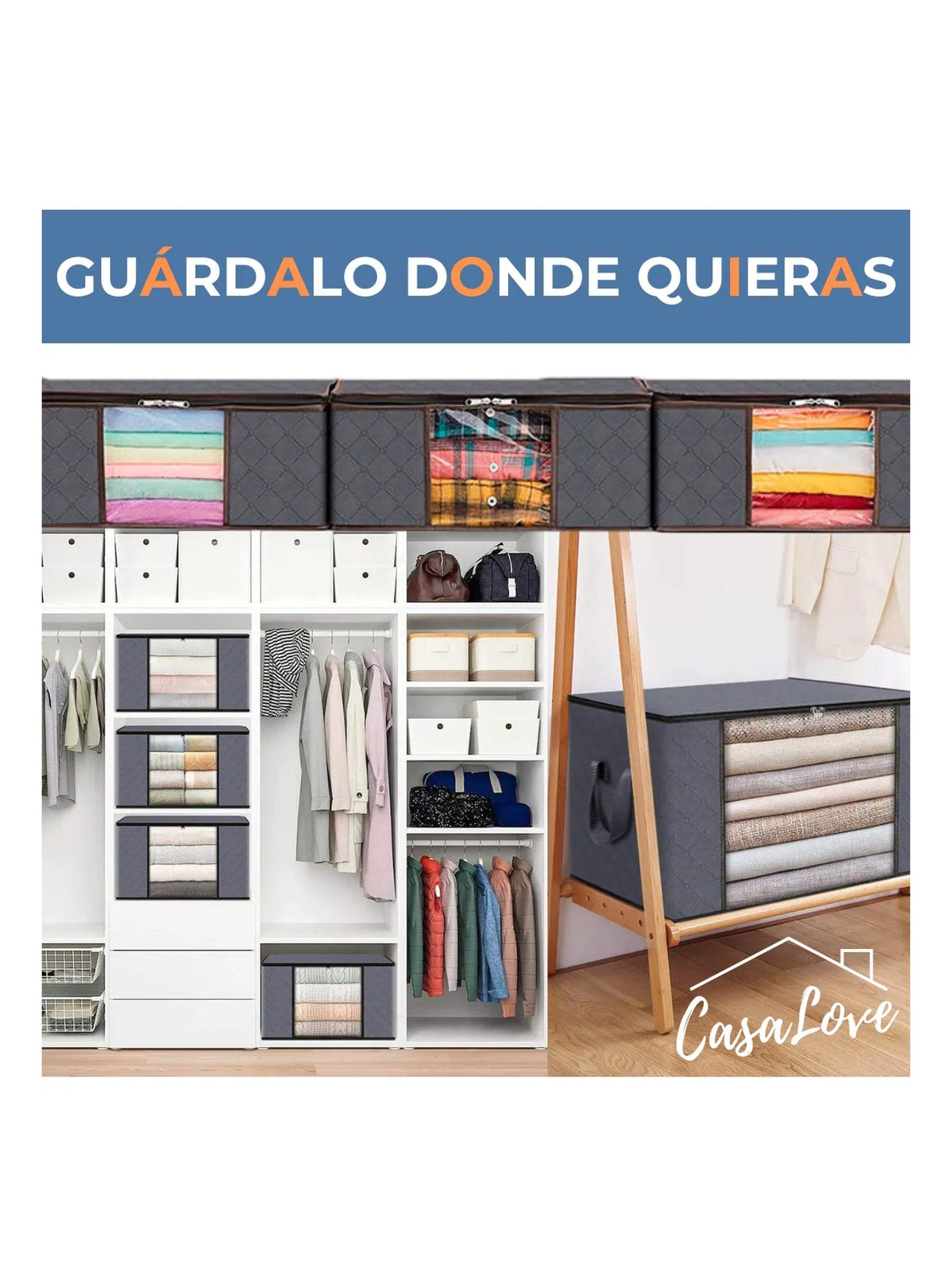 Organizador de Ropa Tejido Transpirable Gran Capacidad Cremallera Resistente-4