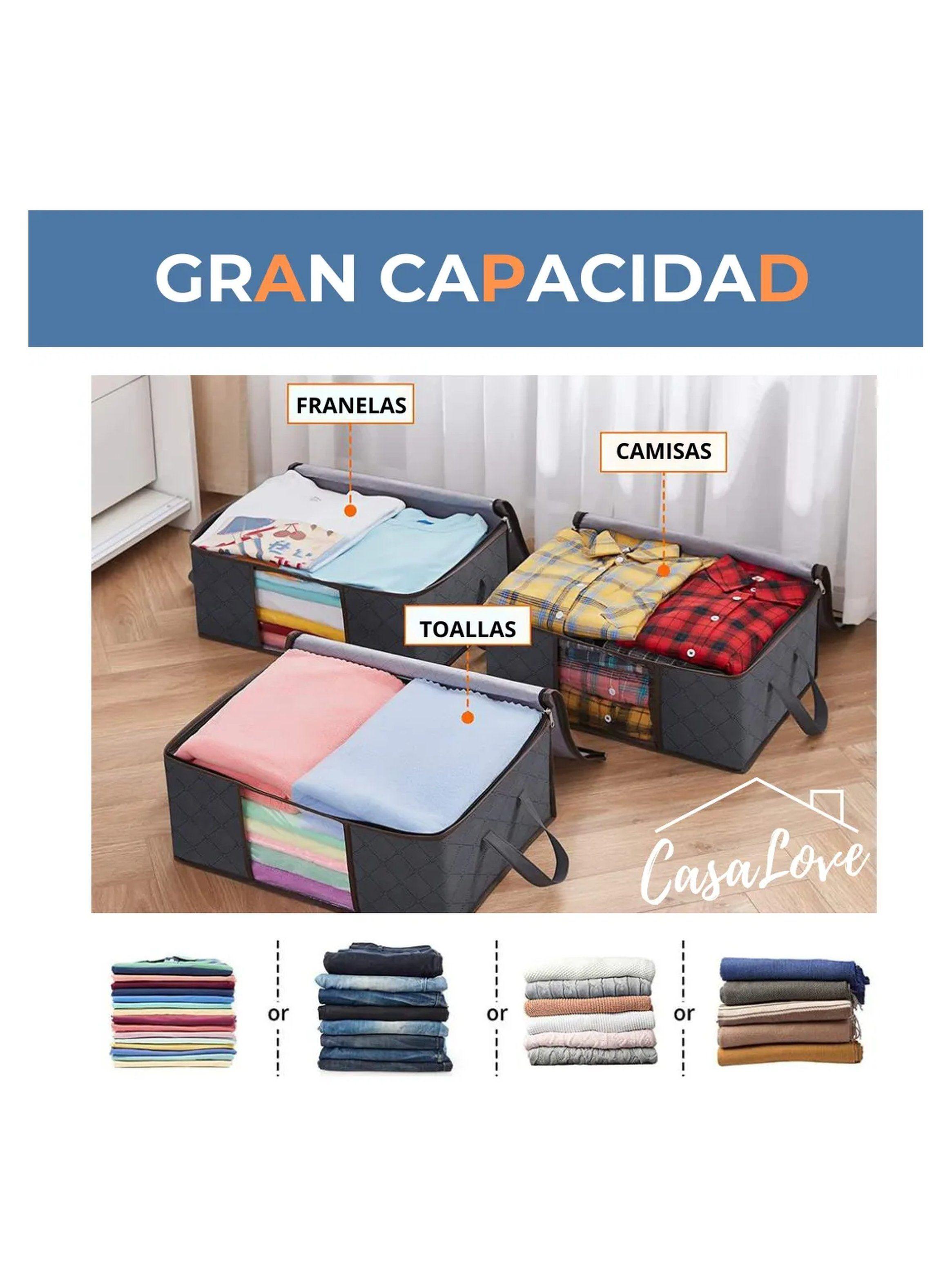 Organizador de Ropa Tejido Transpirable Gran Capacidad Cremallera Resistente-5