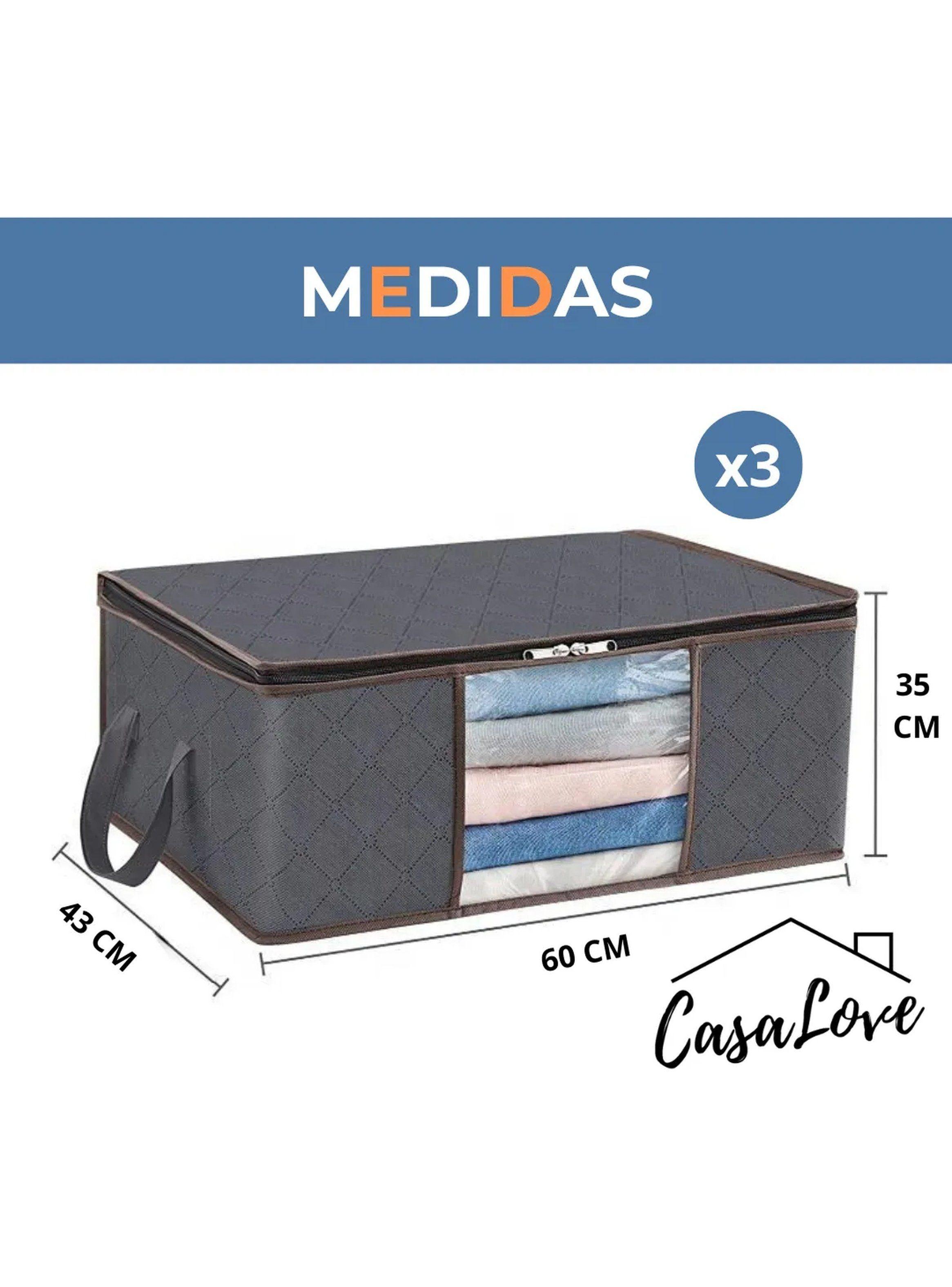 Organizador de Ropa Tejido Transpirable Gran Capacidad Cremallera Resistente-7
