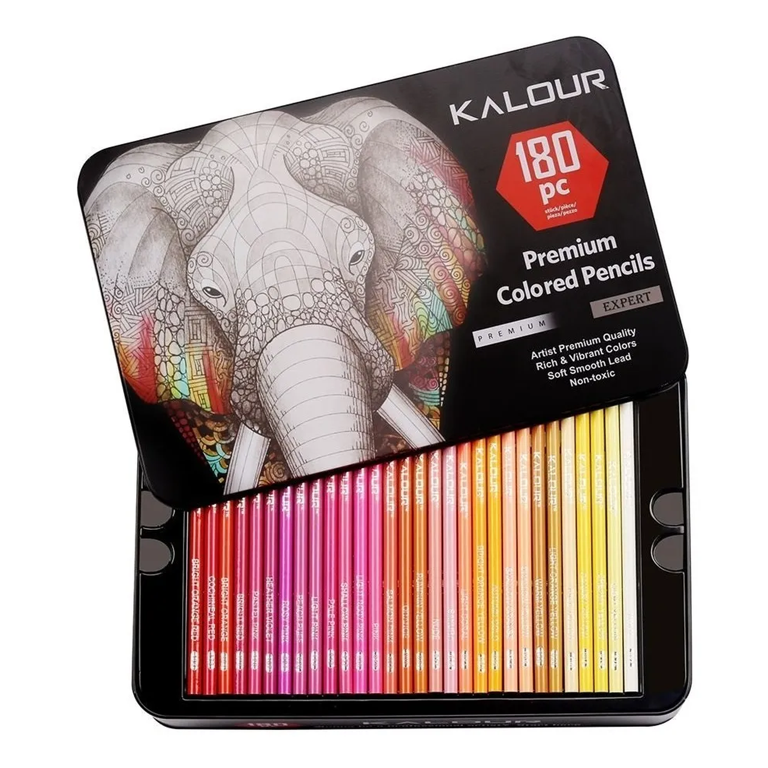 Lápices de Colores Premium 180 Piezas Artísticos No Tóxicos-1