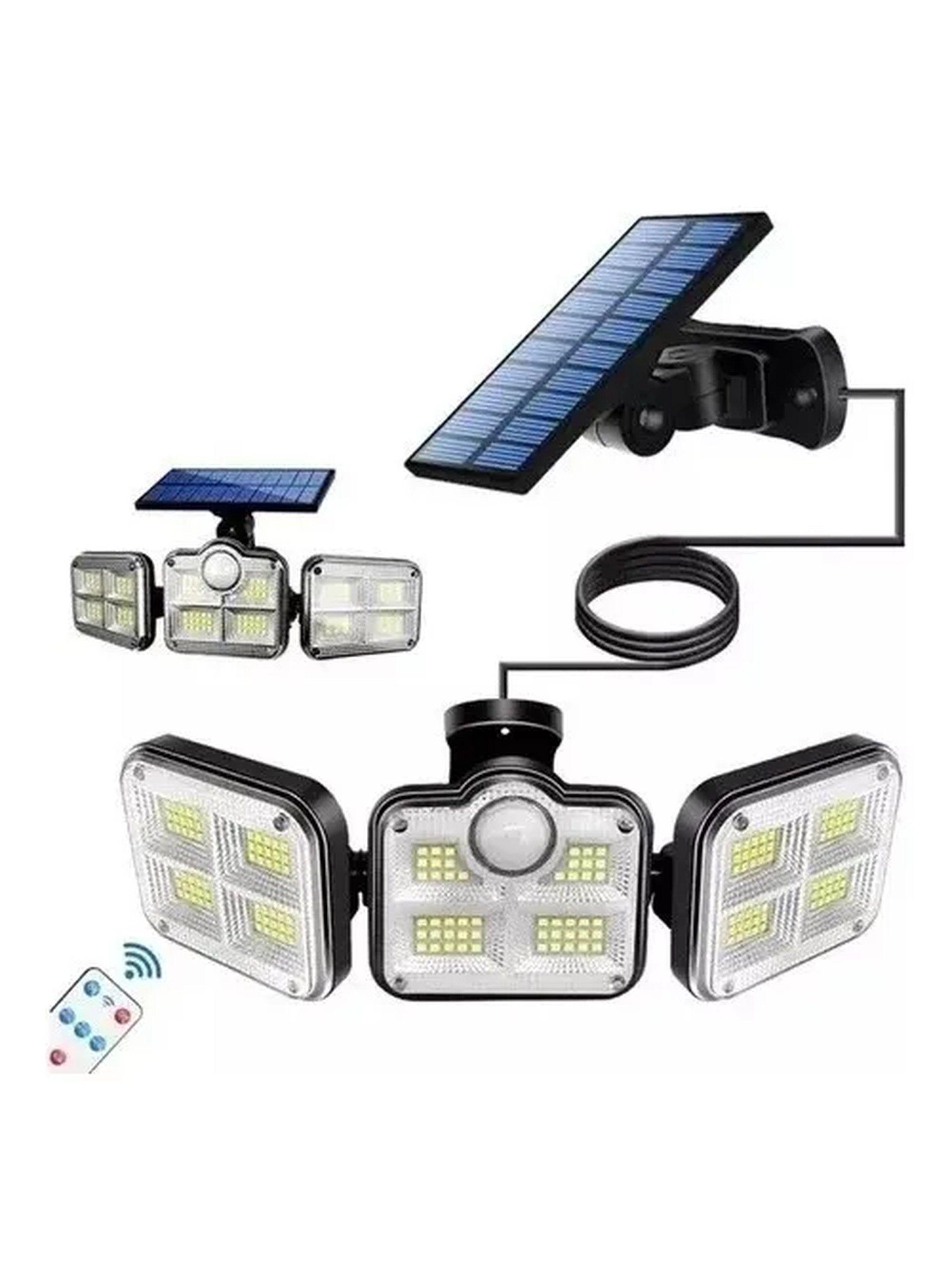 Lámpara Solar Exterior LED con Sensor de Movimiento y Control Remoto-1