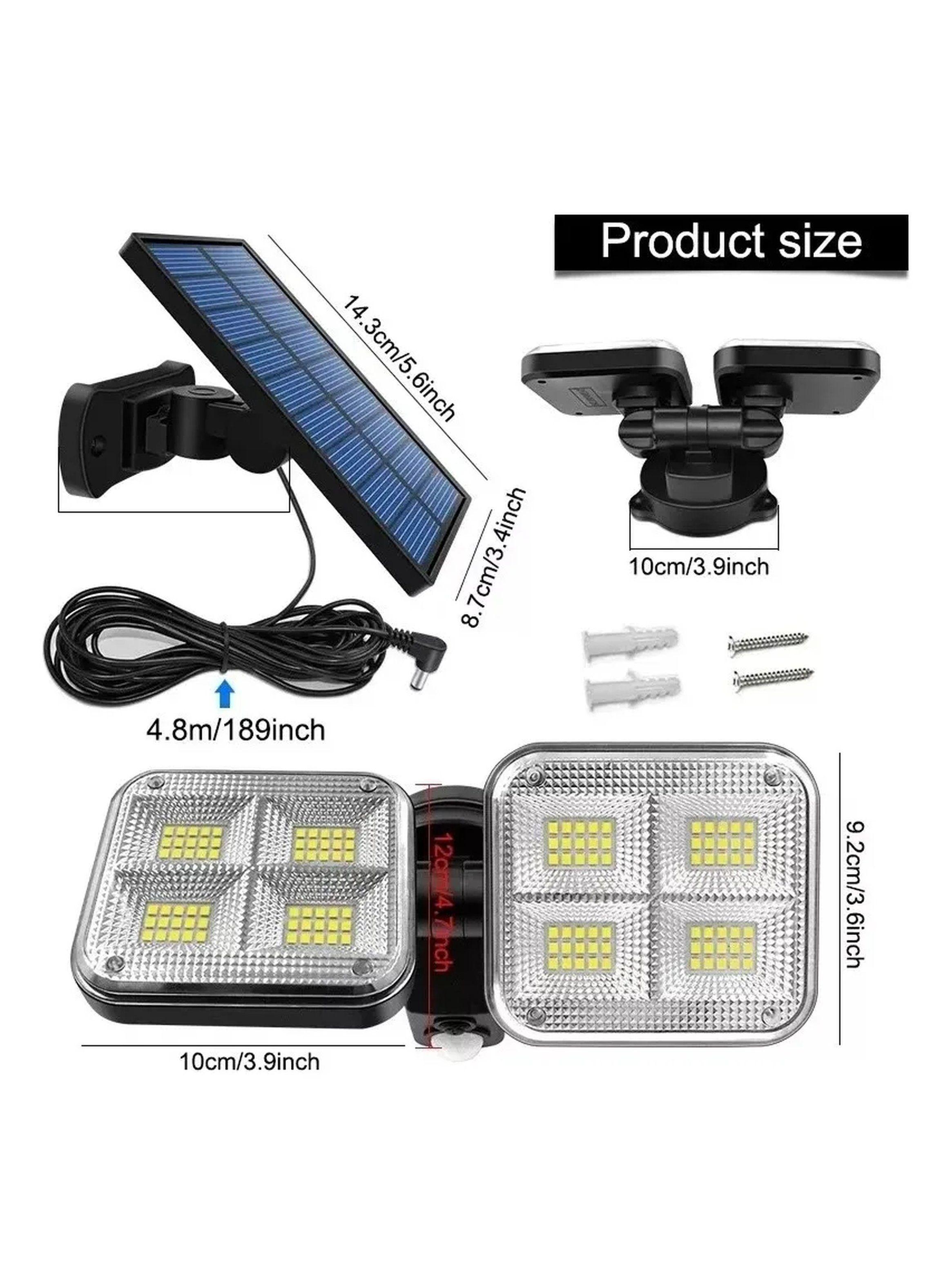 Lámpara Solar Exterior LED con Sensor de Movimiento y Control Remoto-2