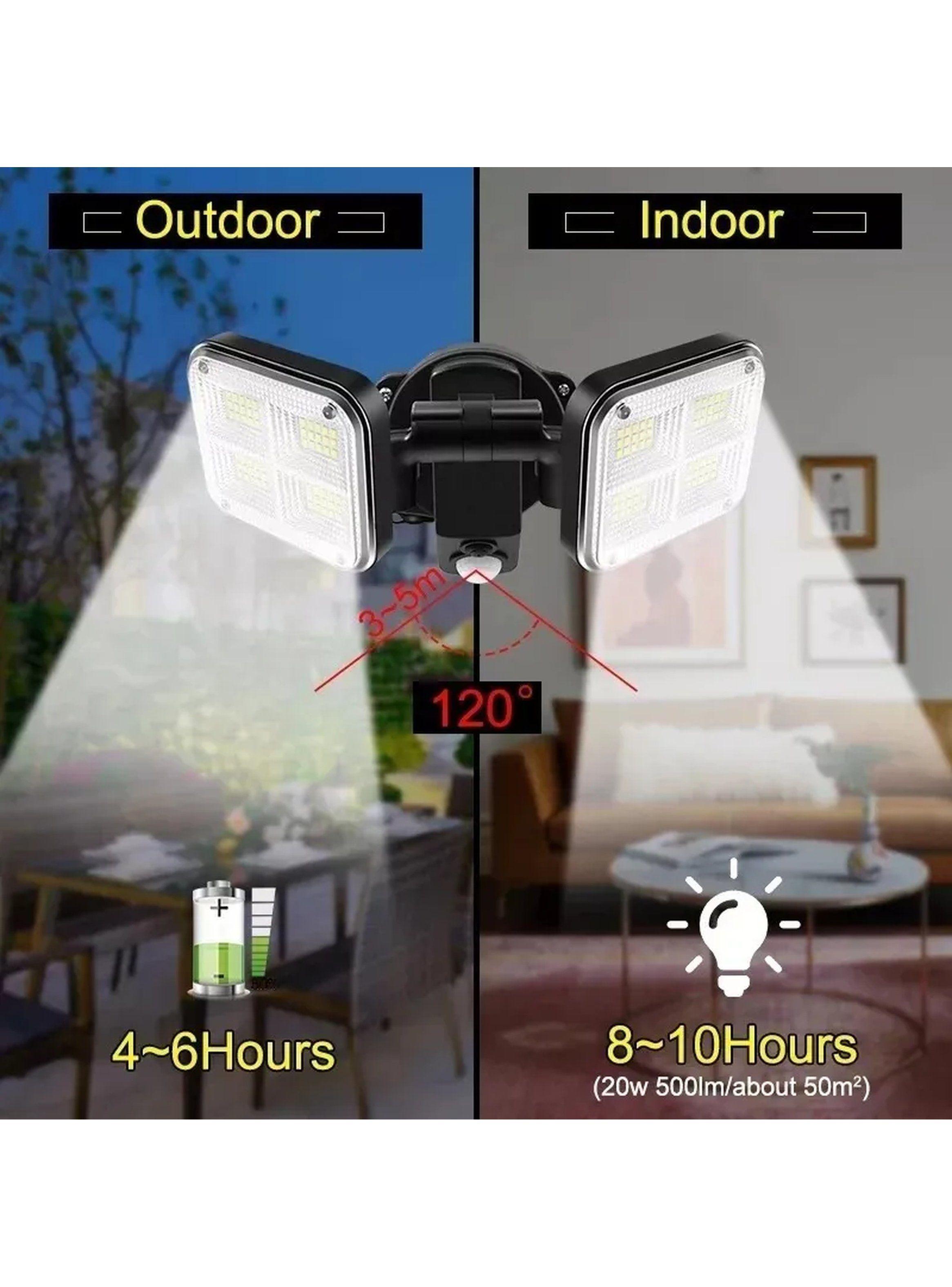 Lámpara Solar Exterior LED con Sensor de Movimiento y Control Remoto-3